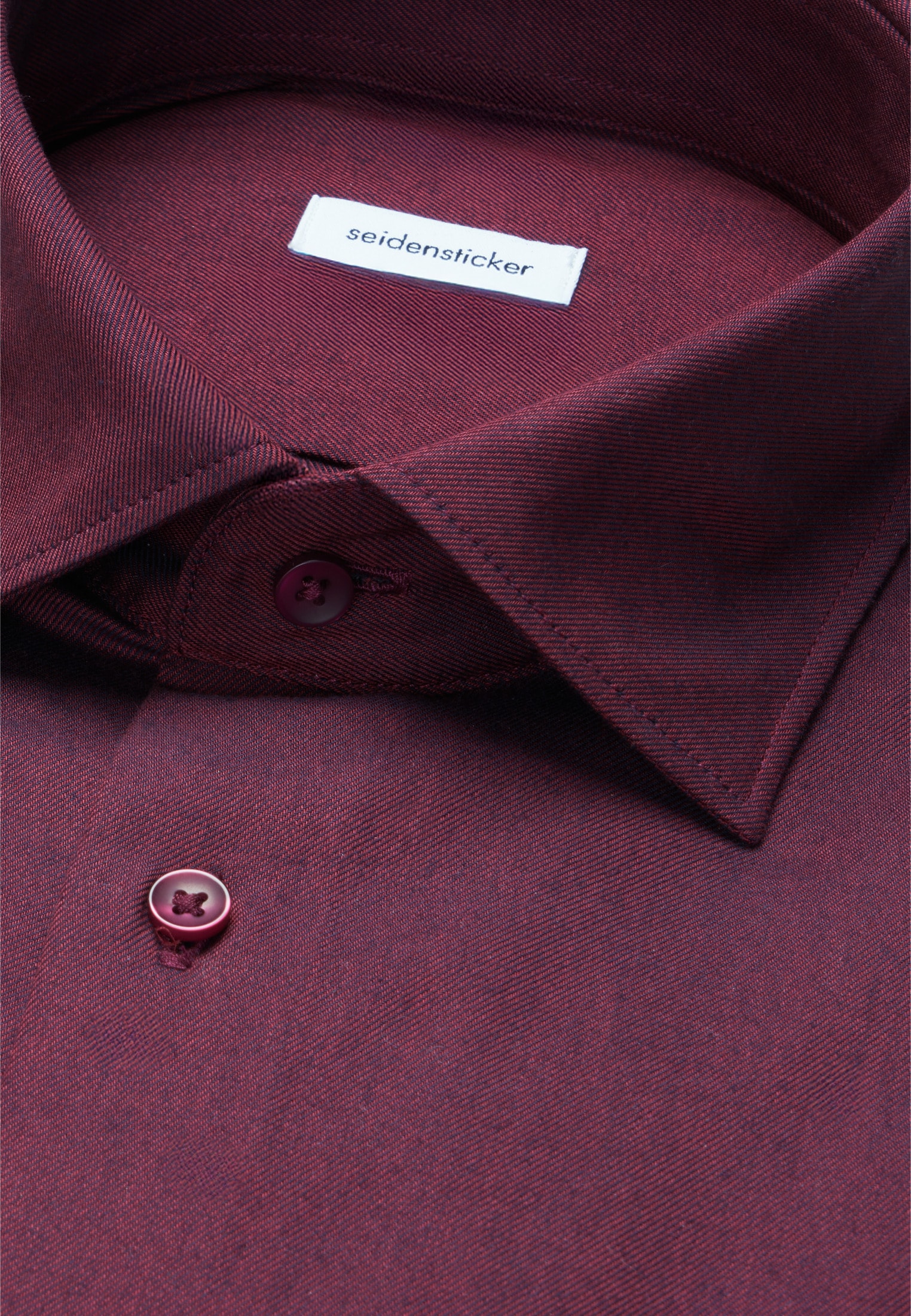 seidensticker Flanellhemd »Schwarze Rose« Slim 1/1 Kentkragen Uni