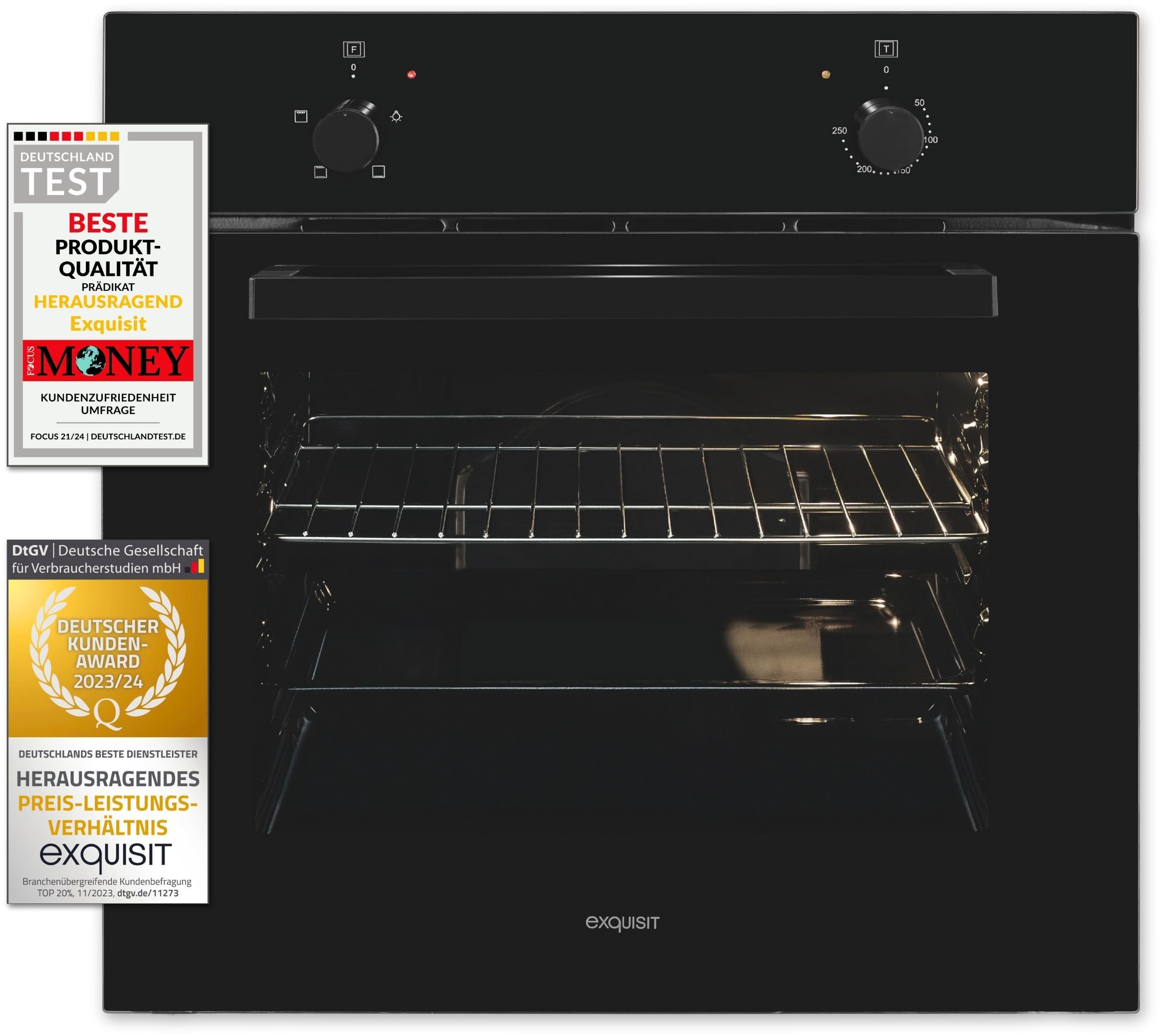 exquisit Einbaubackofen  »EBE255-020 schwarz«
