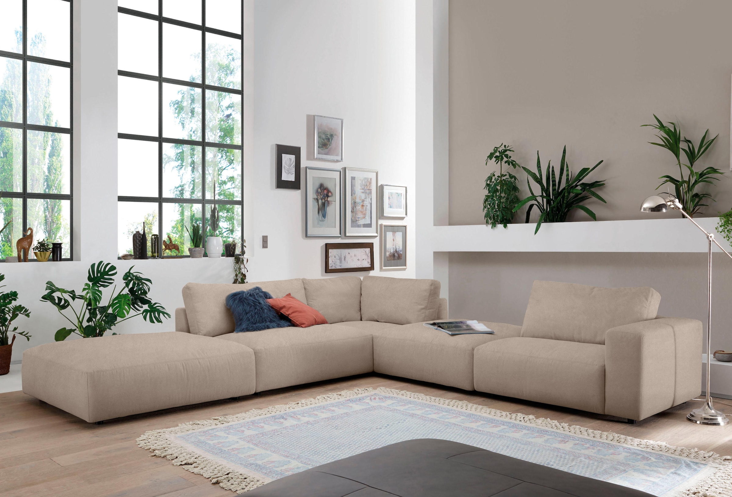 Musterring Ecksofa "LUCIA L-Form" in vielen Qualitäten und 4 verschieden Nähten