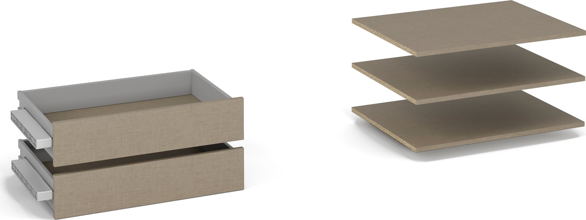 rauch Schubladeneinsatz "Zubehör für Schwebetürenschränke Rauch ORANGE" Set günstig online kaufen