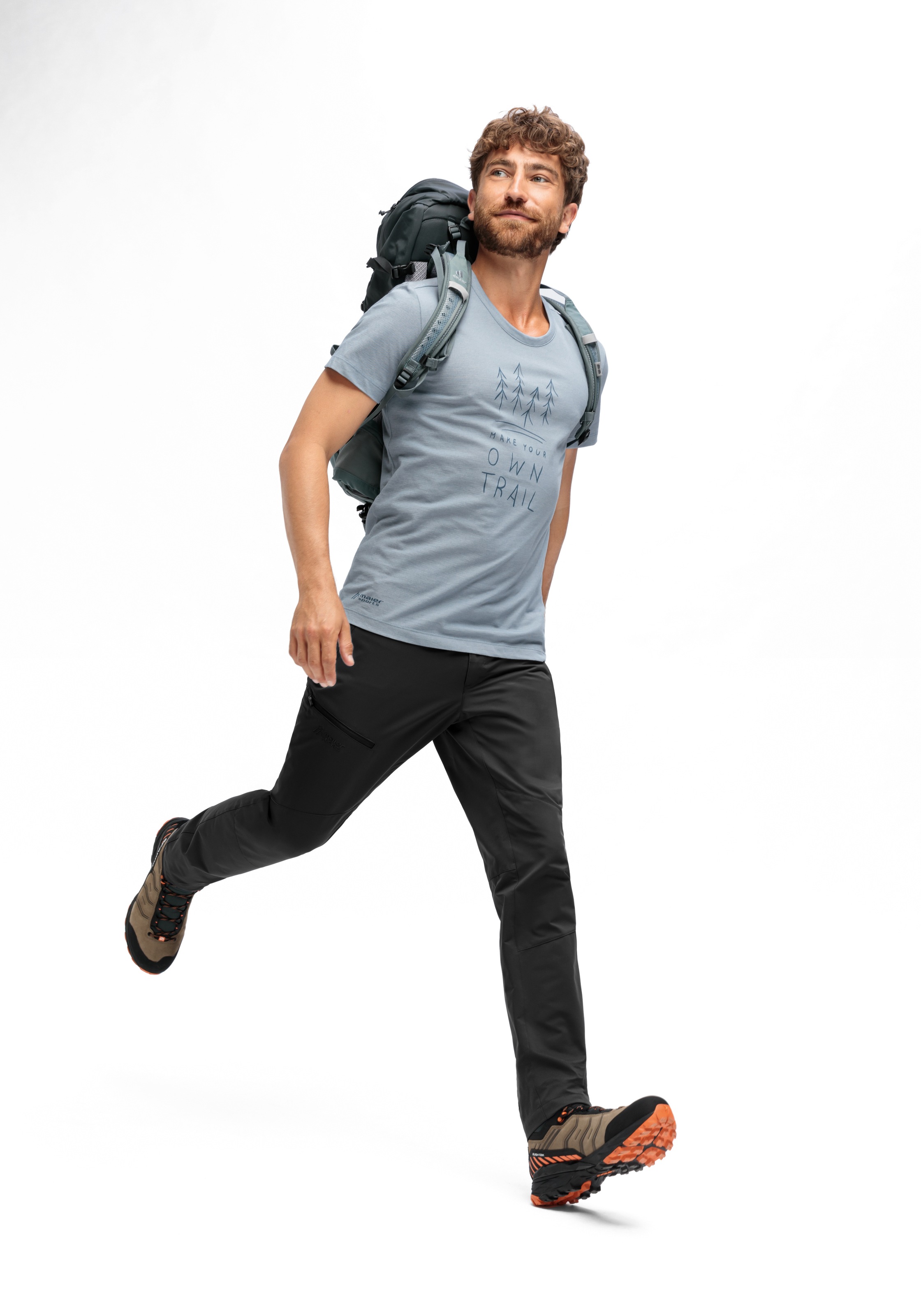 Maier Sports Outdoorhose »Nil Loop«, Herren Wanderhose, Funktionshose mit Taschen + Gürtel, Regular Fit