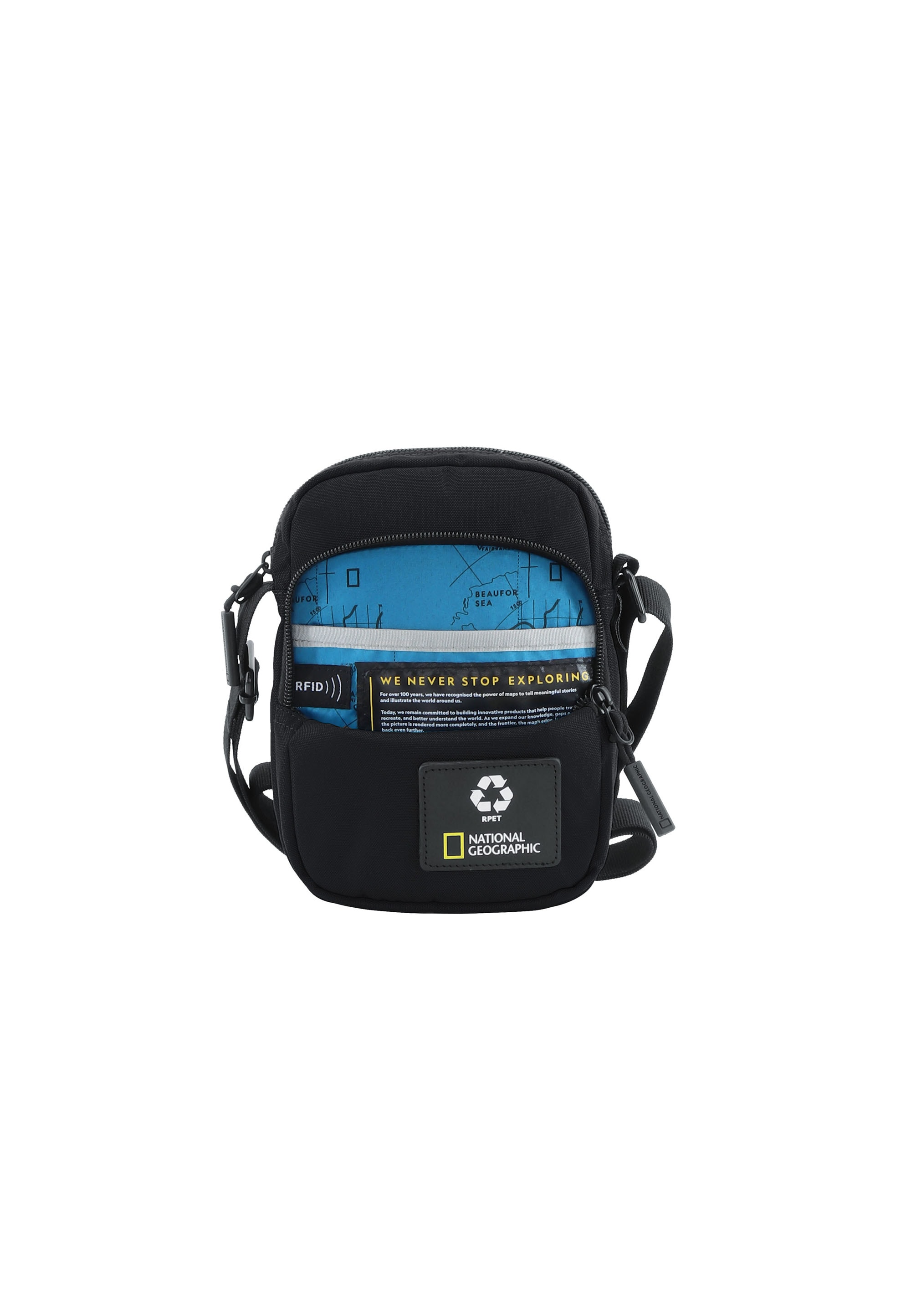 NATIONAL GEOGRAPHIC Schultertasche »OCEAN«, Hergestellt aus recycelten PET-Flaschen