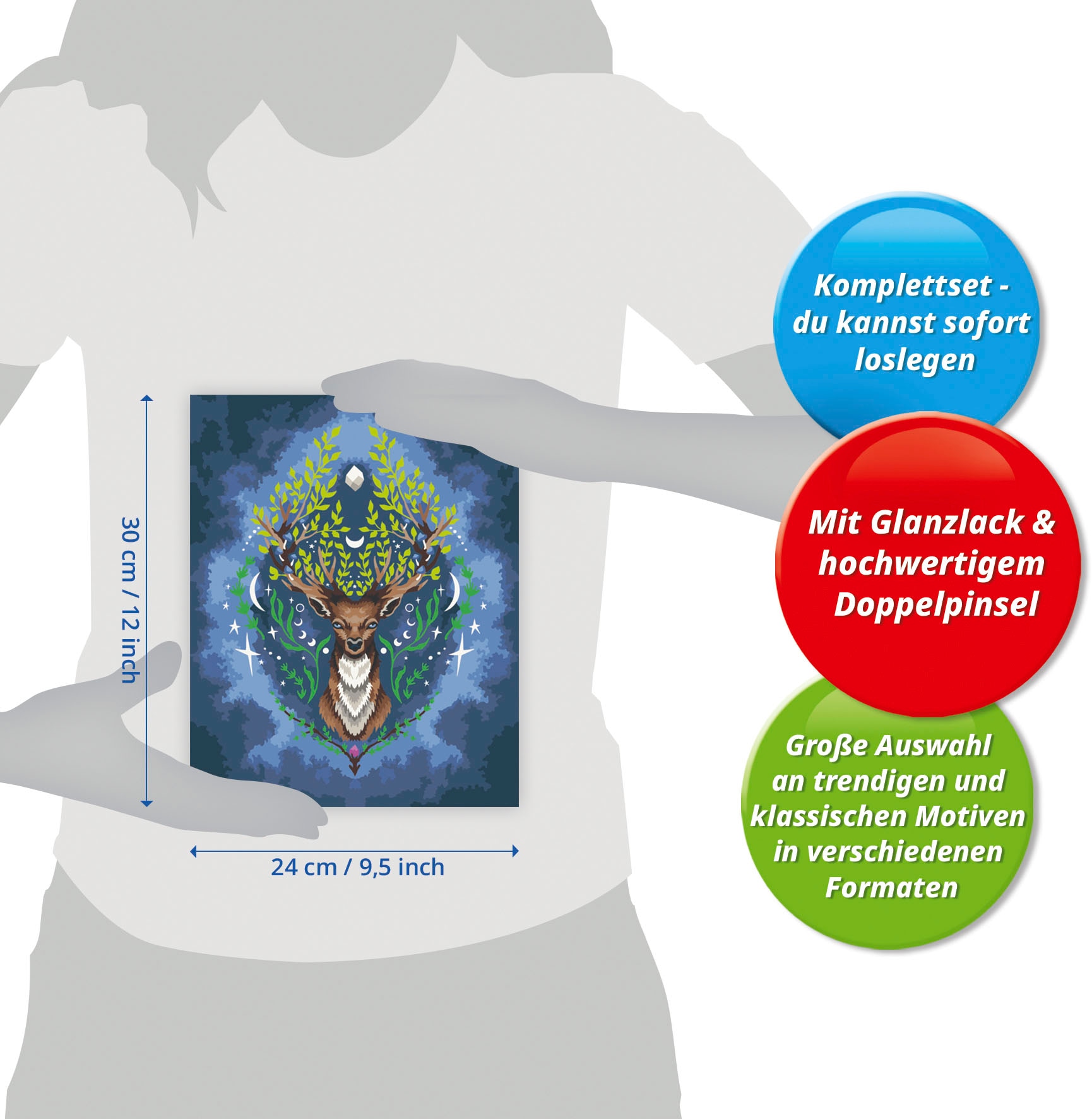 Ravensburger Malen nach Zahlen »CreArt, Pixie Cold: Mystic Deer«, Made in Europe