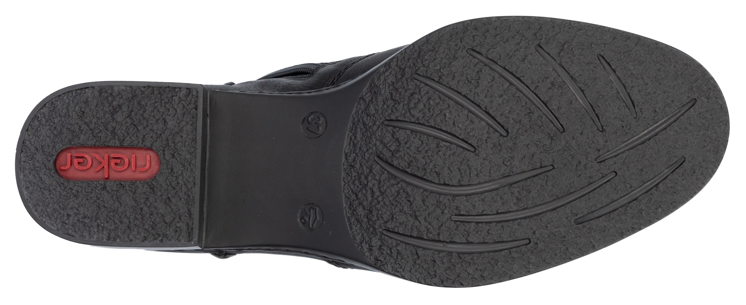 Rieker Stiefelette, Reißverschluss-Stiefelette, Ankelboots mit Blockabsatz