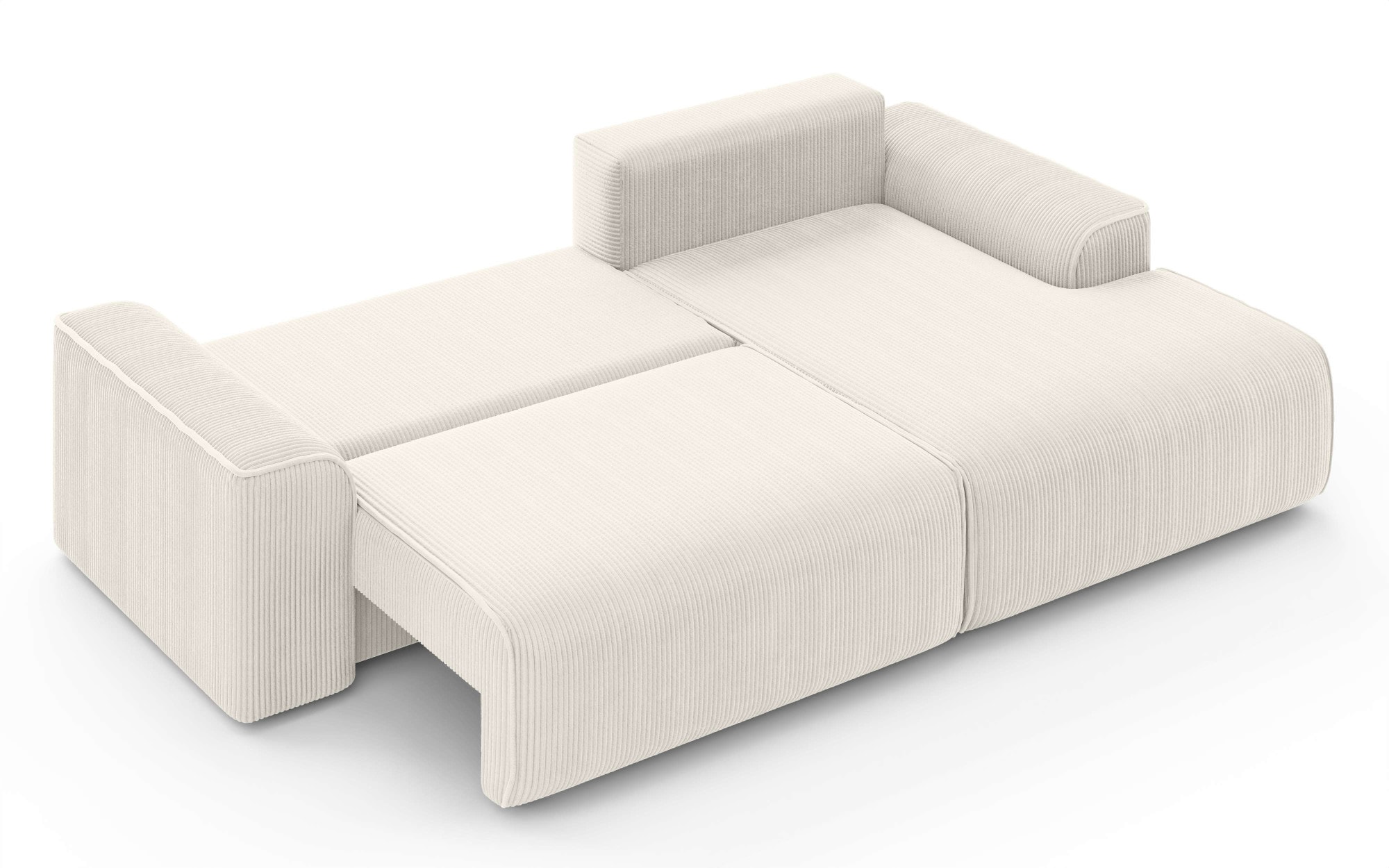 Home affaire Ecksofa »Santenay mit Bettfunktion und Bettkasten, Maße: B/T/H 266/164/90 cm«, L-Form mit Wellenfederung, Schlaffläche: 140x213 cm, auch in Cord