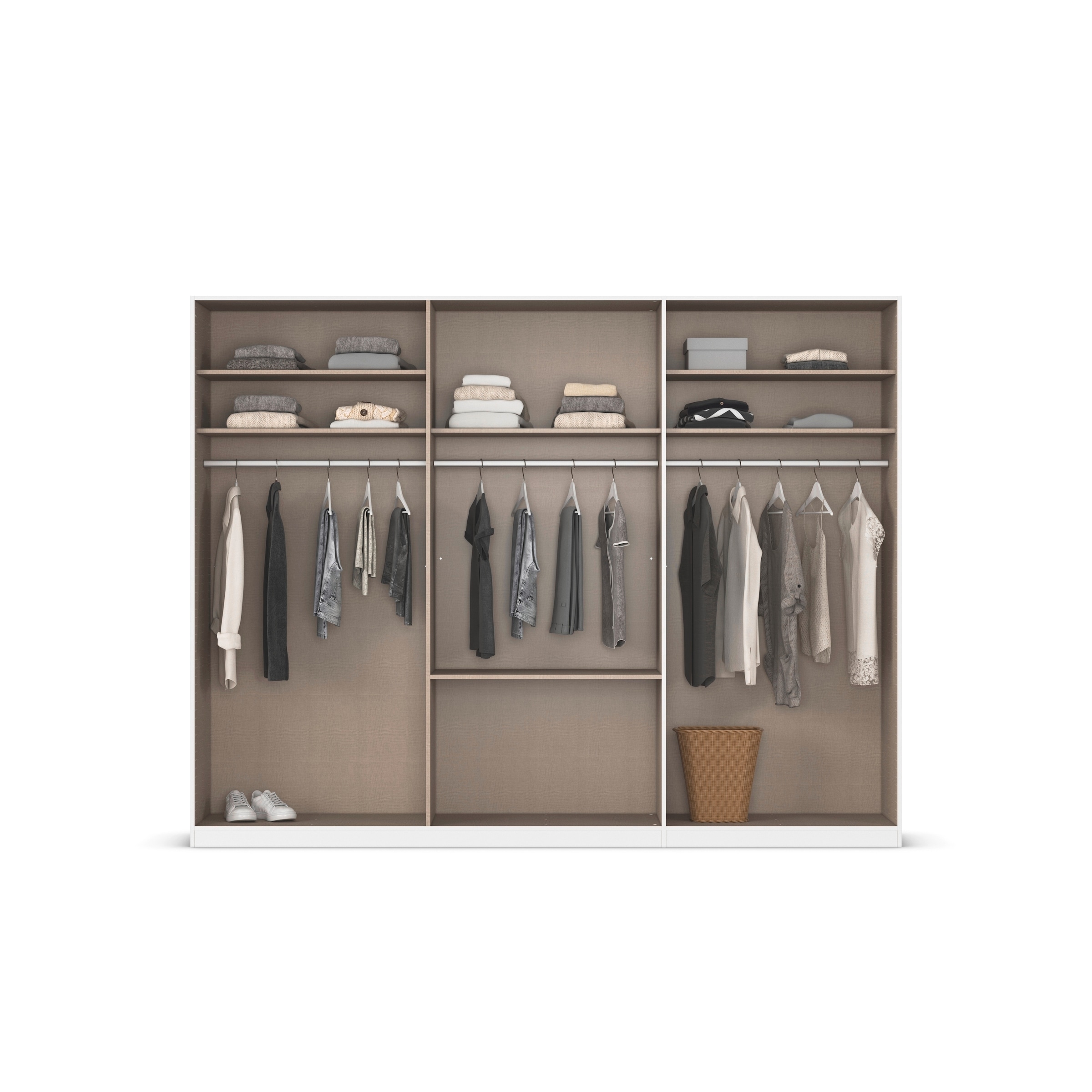 rauch Drehtürenschrank »Kleiderschrank Kleiderschränke Schrank Garderobe AGORDO mit Glasfront«, mit Außenschubkästen, in 6 Breiten und 2 Höhen MADE IN GERMANY