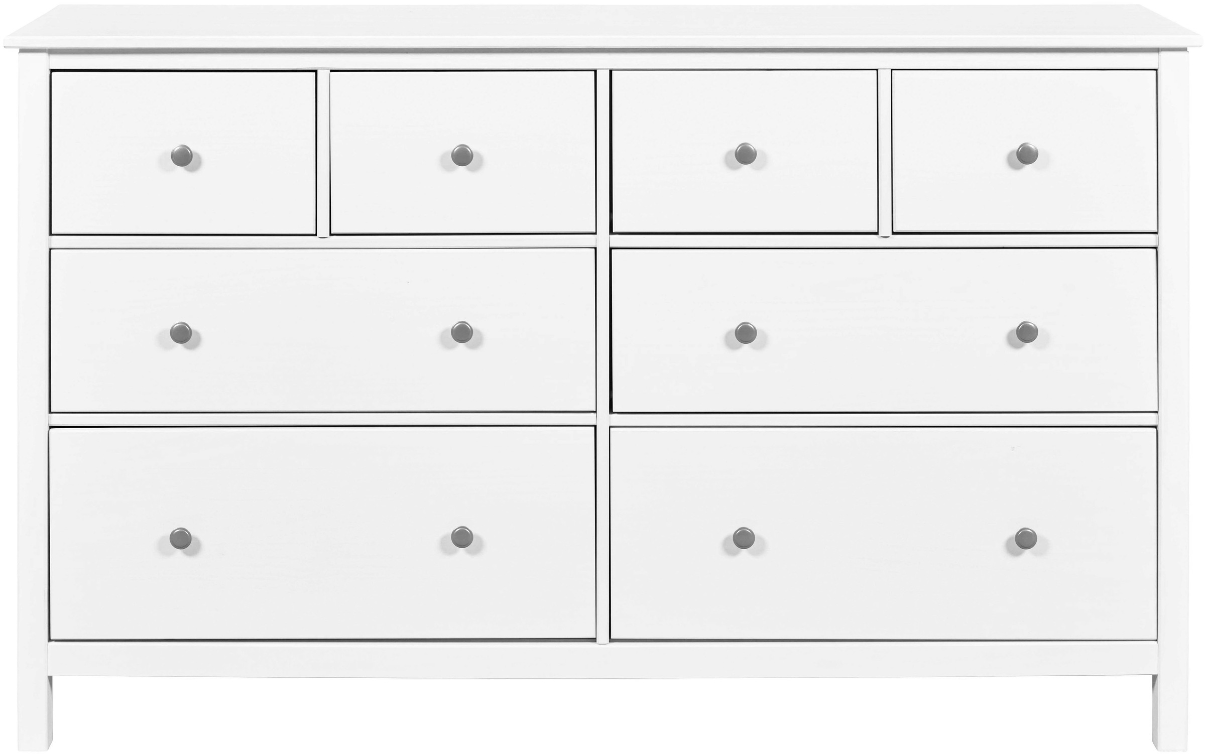 Inter Link Schubkastenkommode »Pinora, Kiefer Massivholz, Weiss, 160 x 39,50 x 96 cm, viel Stauraum« 1 Stk. tlg. Sideboard im modernem Skandi Look, 8 Schubladen, Aufbewahrungsschrank