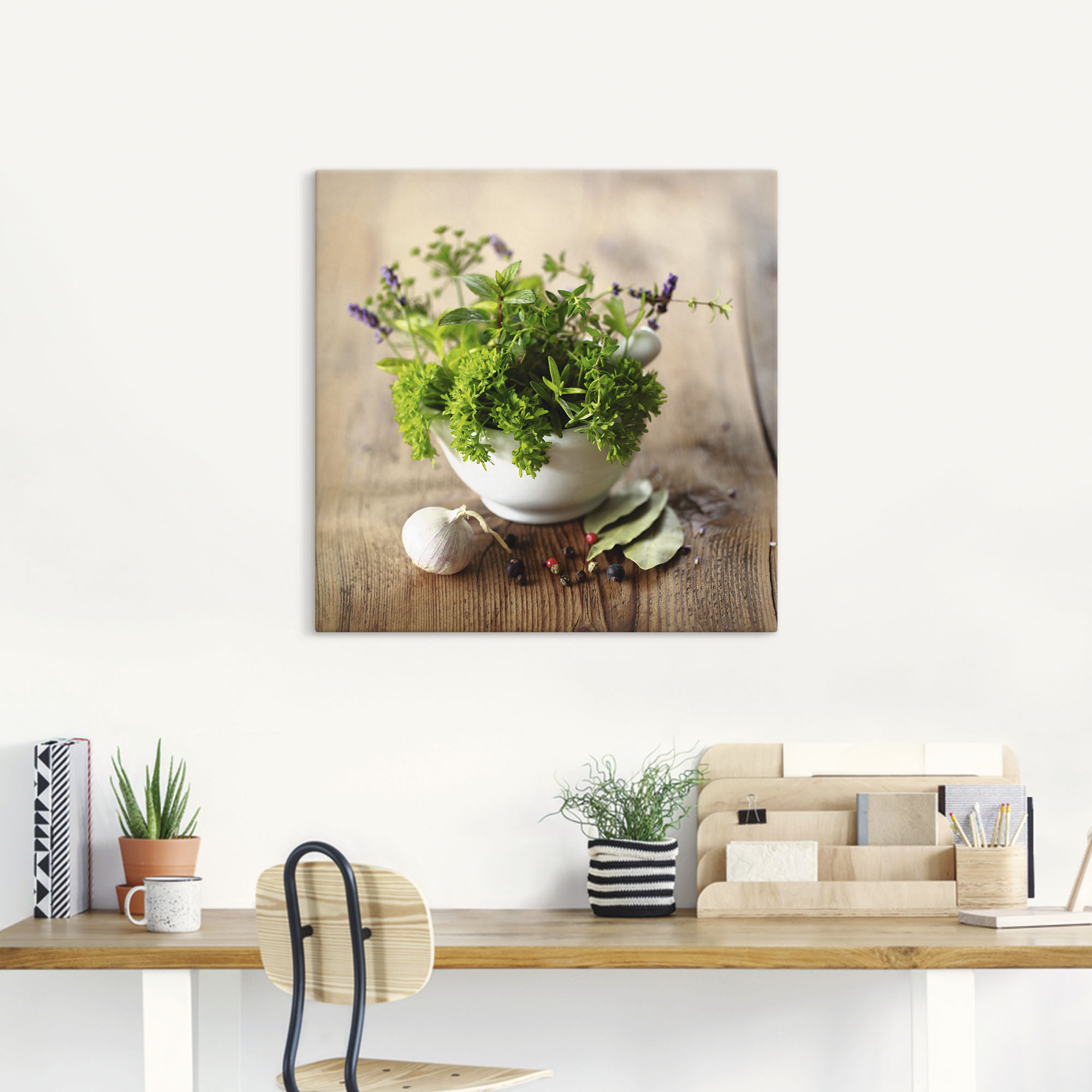 Thumbnail - Artland Wandbild "Verschiedene Kräuter - Küche" Arrangements 1 Stk. tlg. als Alubild, Outdoorbild, Leinwandbild, Poster,...