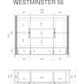Home affaire Highboard »Westminster«, im angesagten Landhaus-Look