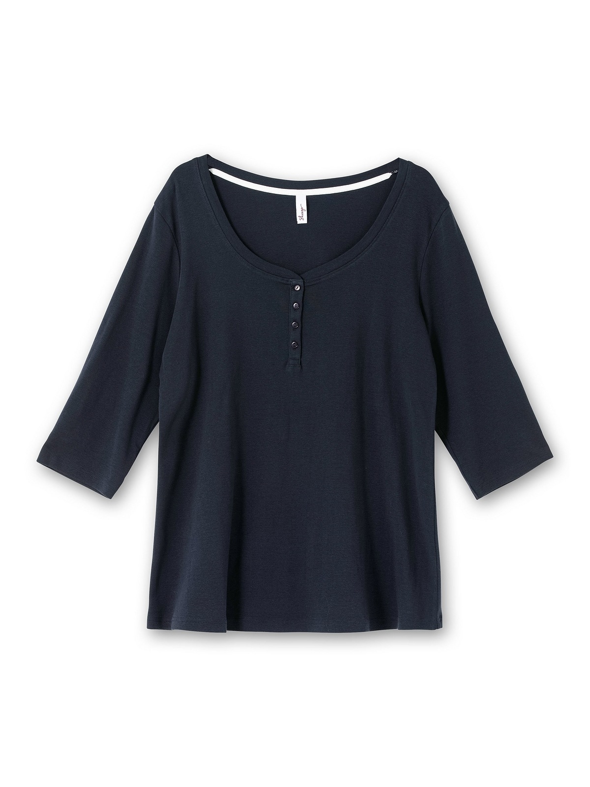 Sheego 3/4-Arm-Shirt »Große Größen«, aus reiner Baumwolle