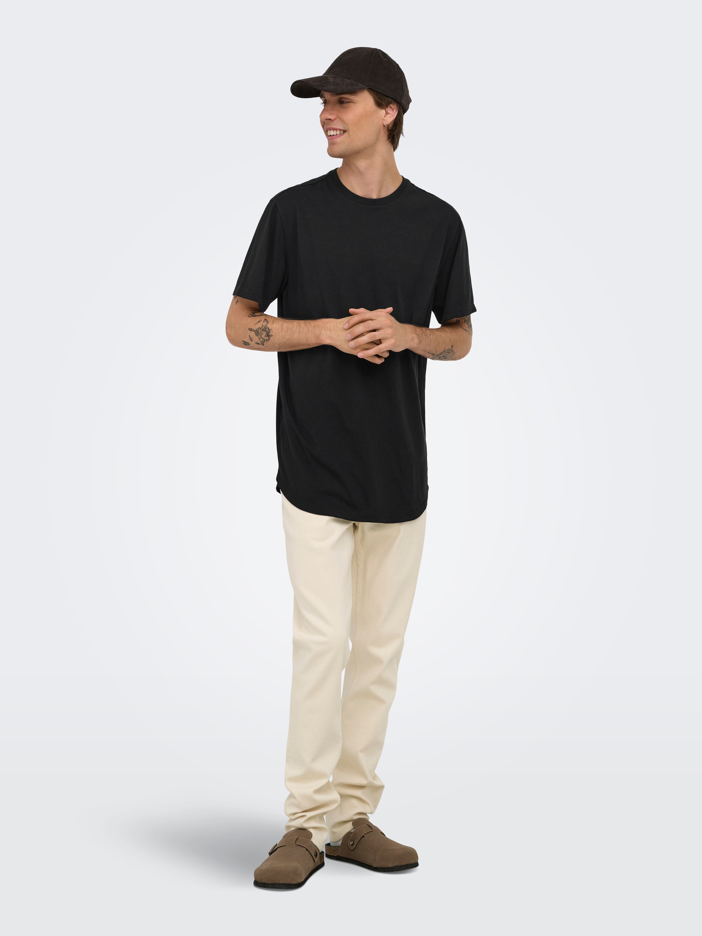 ONLY & SONS Rundhalsshirt »ONSJEFF LONGY SS TEE 5-PACK OTL« Packung, 5