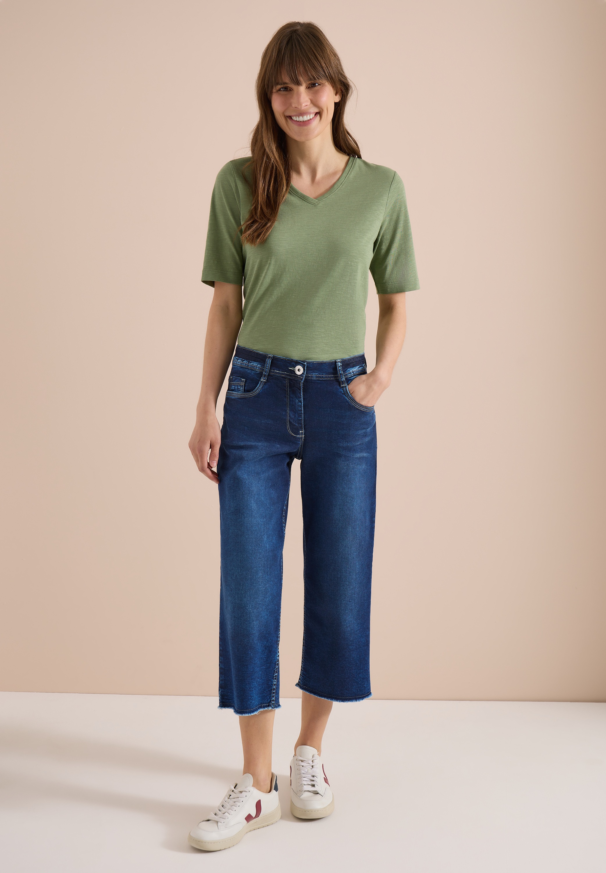 Cecil Loose-fit-Jeans in 3/4-Länge