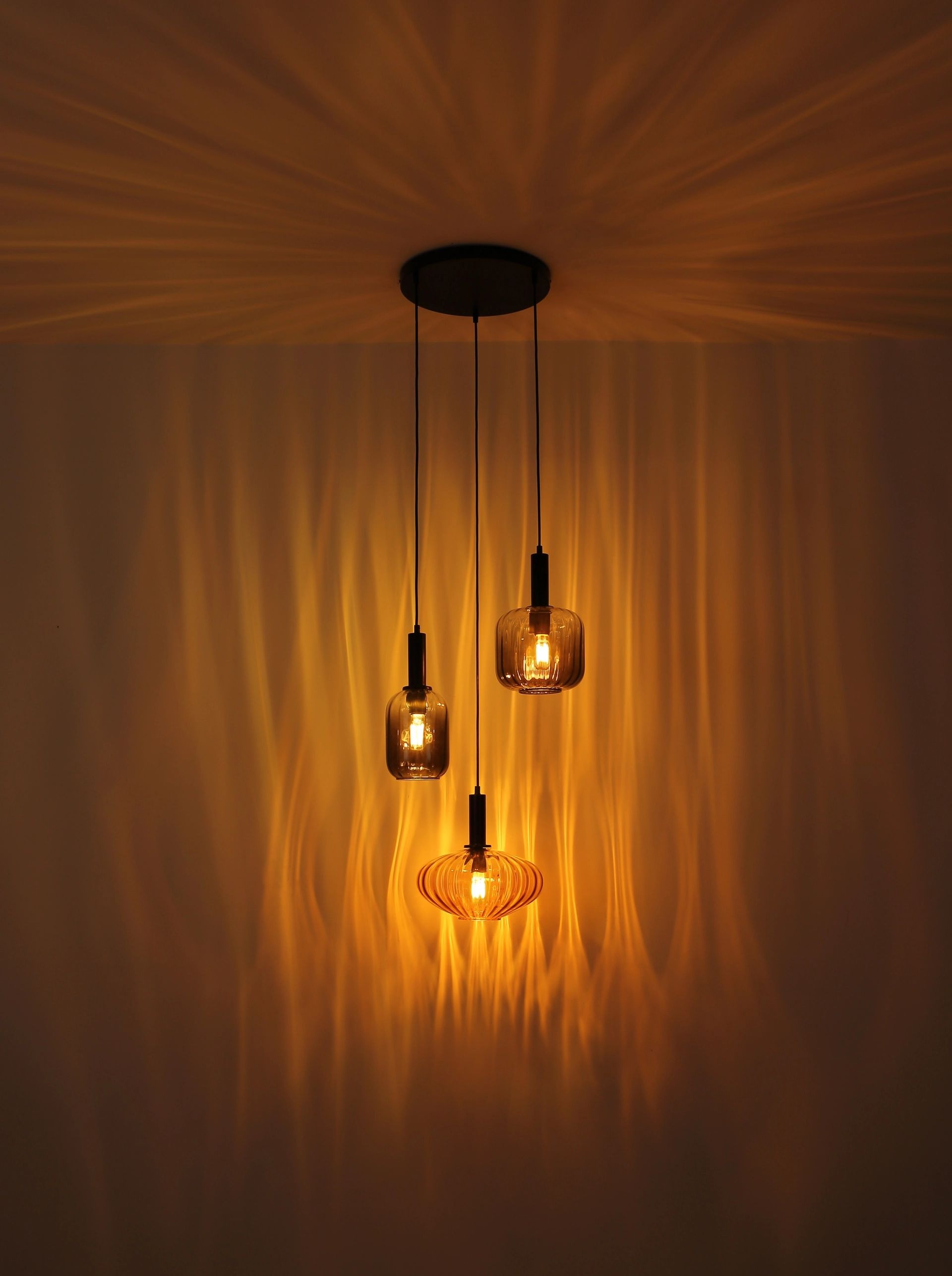 GLOBO LIGHTING Pendelleuchte »VALLETTA«, Leuchtmittel E27 | ohne Leuchtmittel, Hängeleuchte, Hängeleuchte, verschiedene Gläser, modern, Essbereich