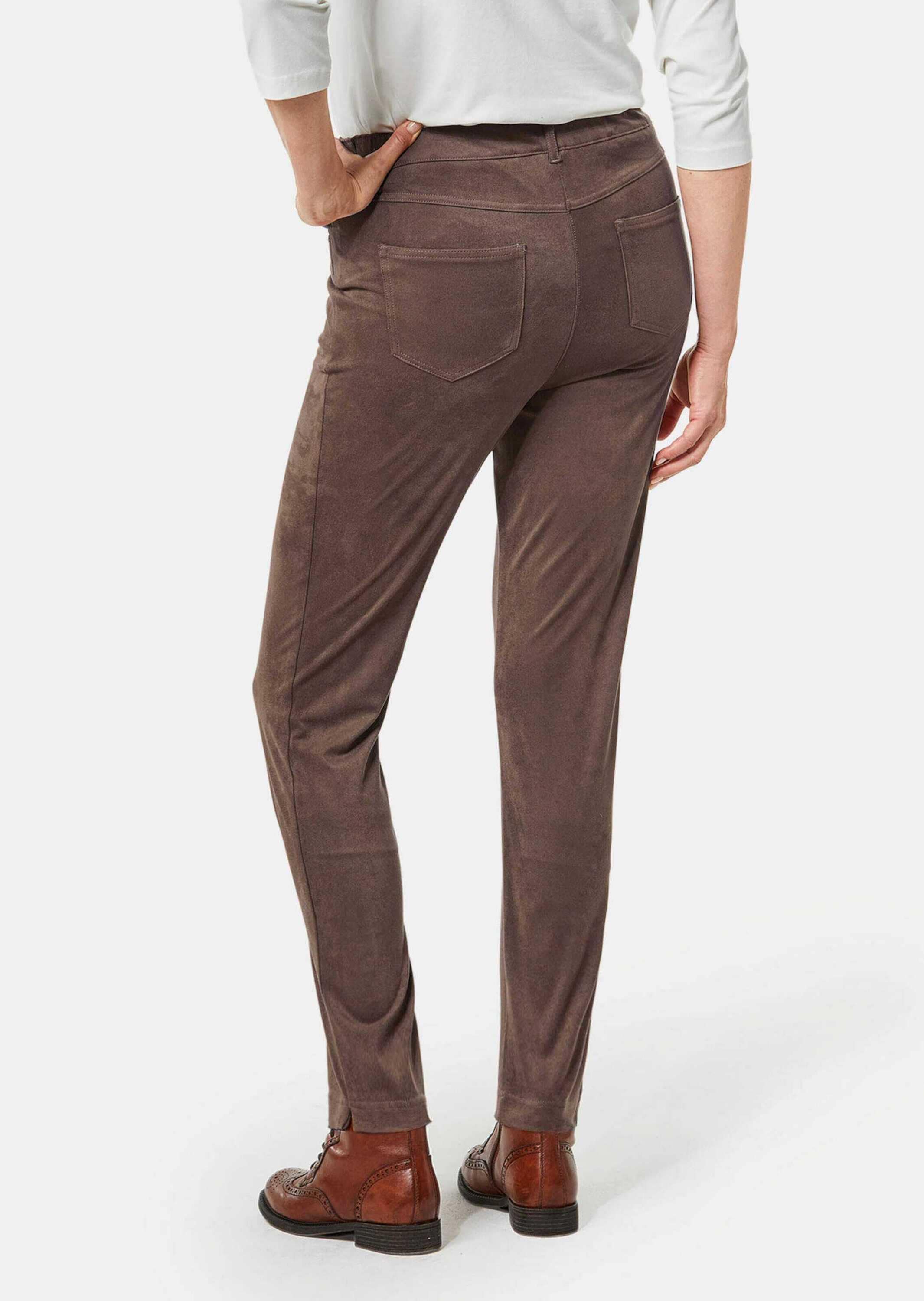 GOLDNER 2-in-1-Hose »Hose in Veloursleder-Optik Bi-elastische Hose in superweichem Veloursleder-Look«