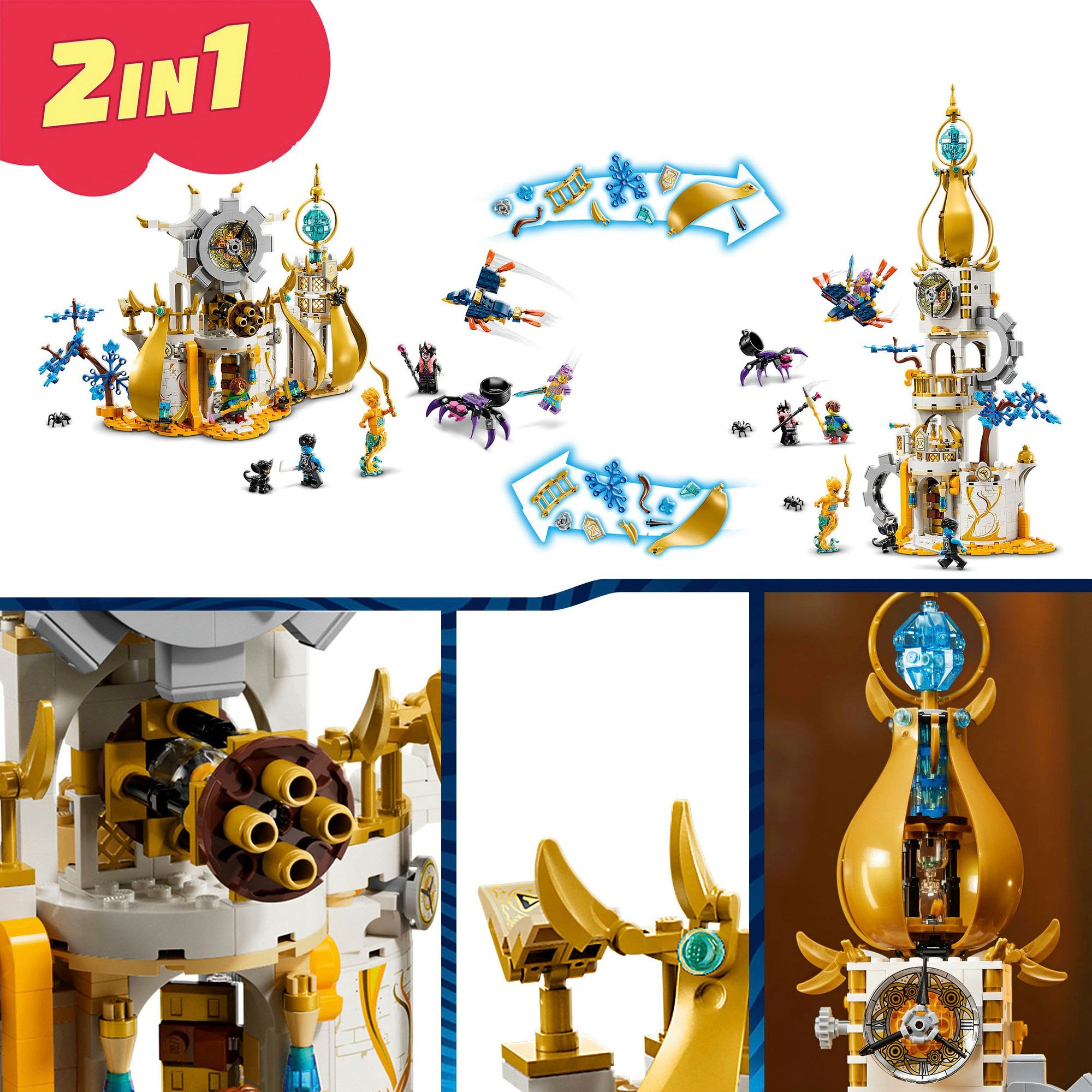 LEGO® Konstruktionsspielsteine »Turm des Sandmanns (71477), LEGO DREAMZzz«, (723 St.), Made in Europe