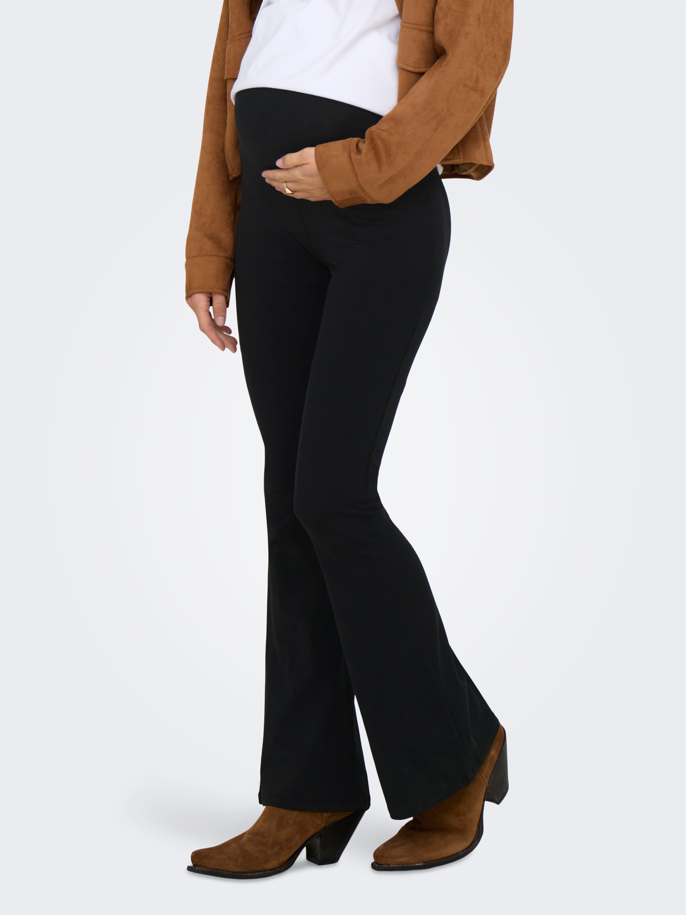 ONLY MATERNITY Umstandsleggings "OLMLOVELY LEO FLARED PANT 2-PACK NOOS", (P günstig online kaufen