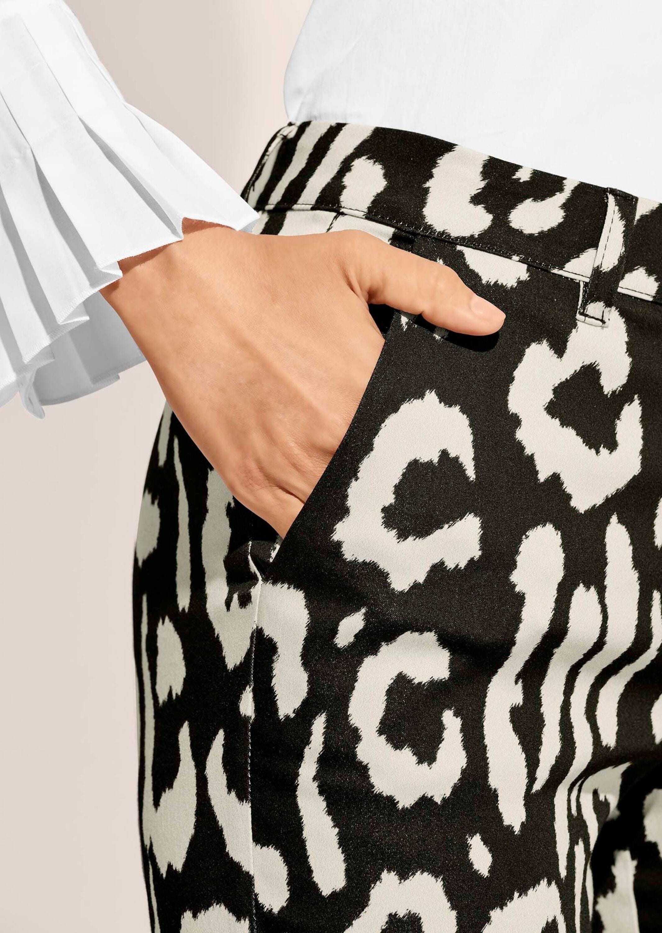 MADELEINE Stoffhose »Hose Druckhose mit kontraststarkem Animal-Print«
