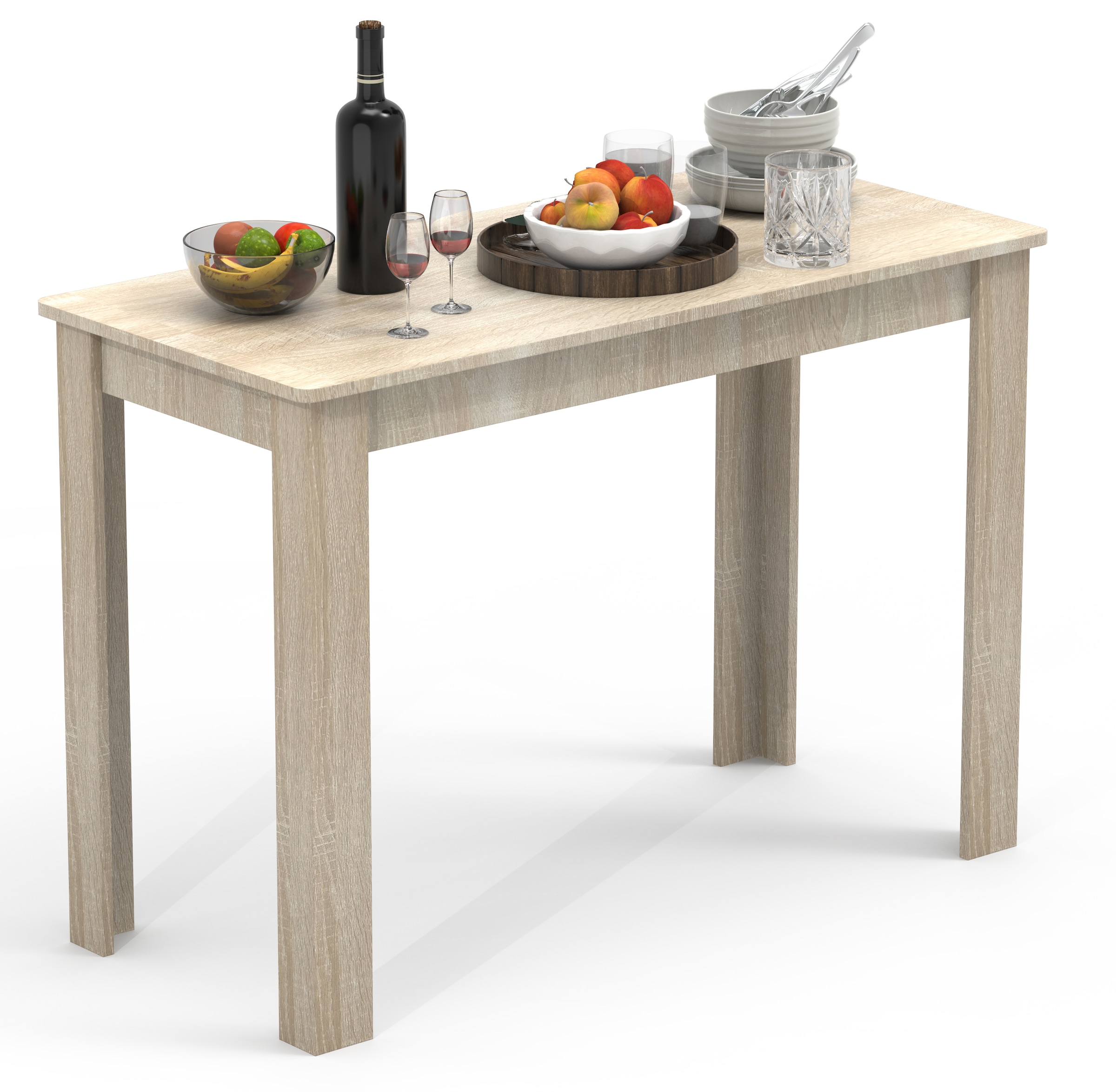 Esstisch VCM "Holz Esstisch Küchentisch Esal 110 x 50 cm", braun (sonoma, eiche), B:110cm T:50cm, Tische, Esstisch