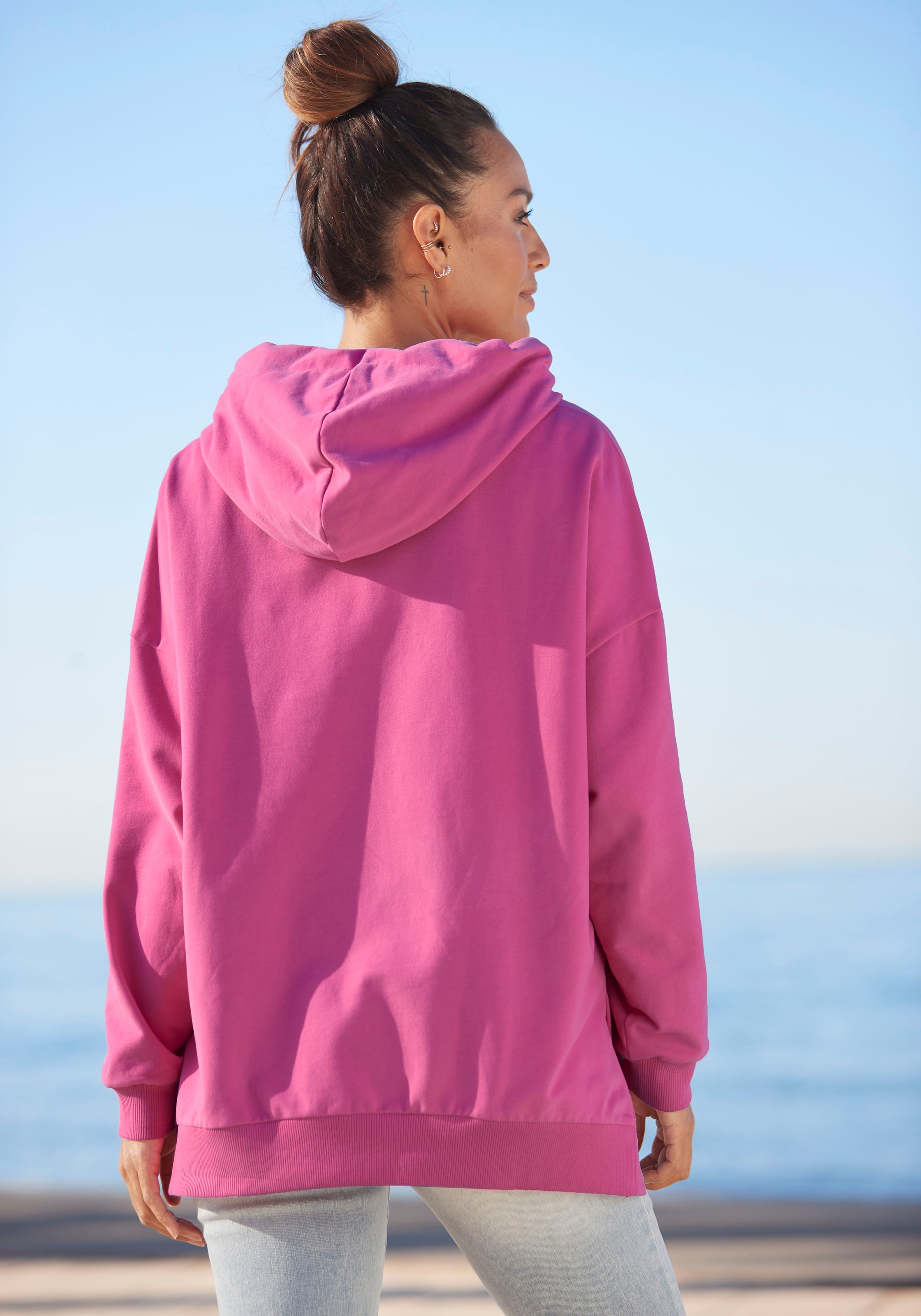 Elbsand Kapuzensweatshirt »Lioba«, im Oversize-Fit, Hoodie mit Tasche und Logodruck vorne