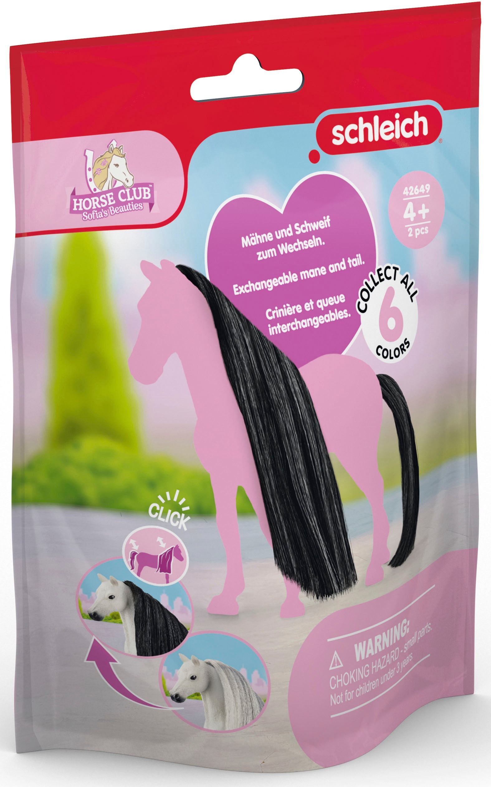 Spielfigur »HORSE CLUB, Sofia's Beauties, Haare für Beauty Horses, Black (42649)«,...