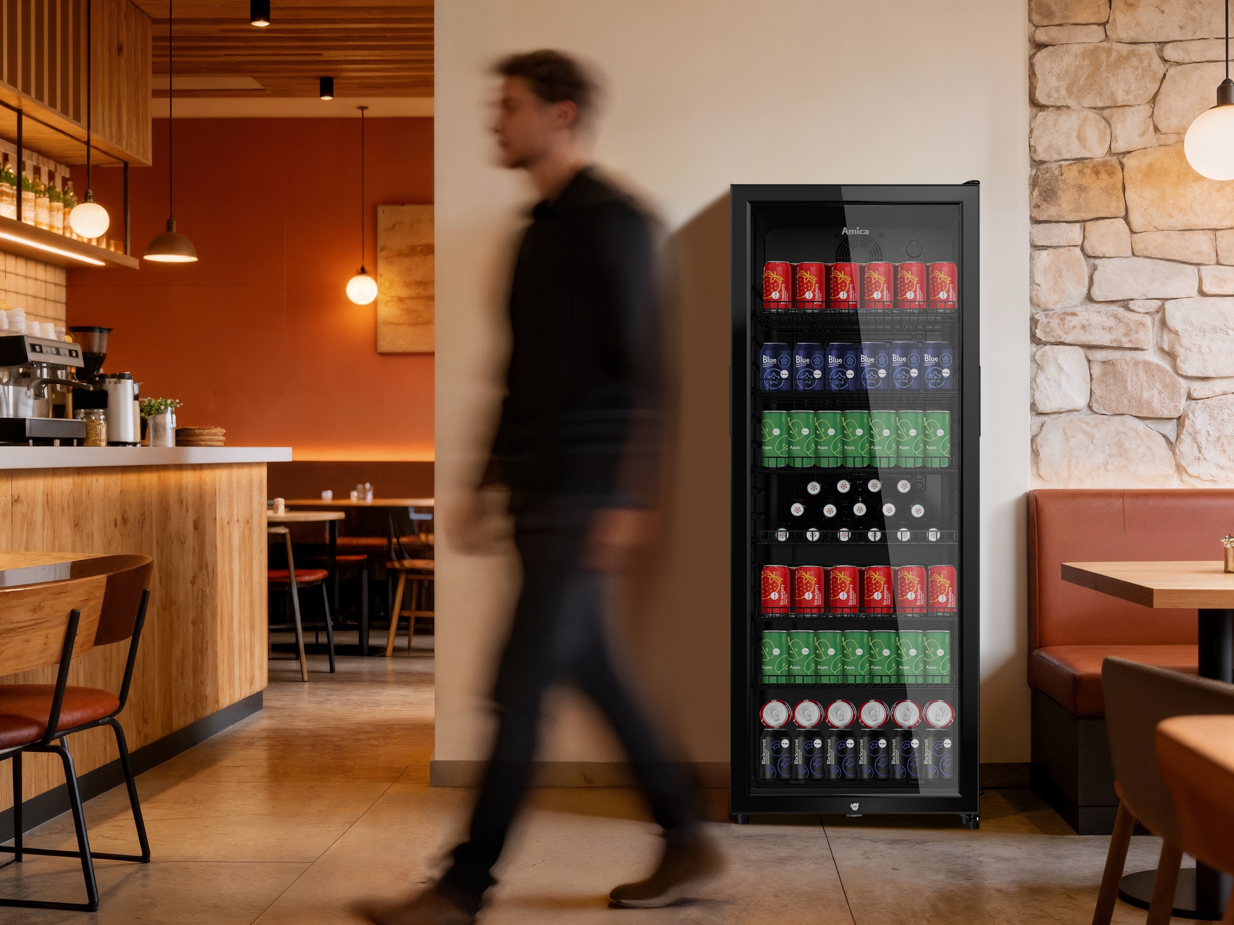 Amica Getränkekühlschrank »FK 344 150 S« 141 cm hoch 55 cm breit perfekte Kühlung dank professioneller Ausstattung