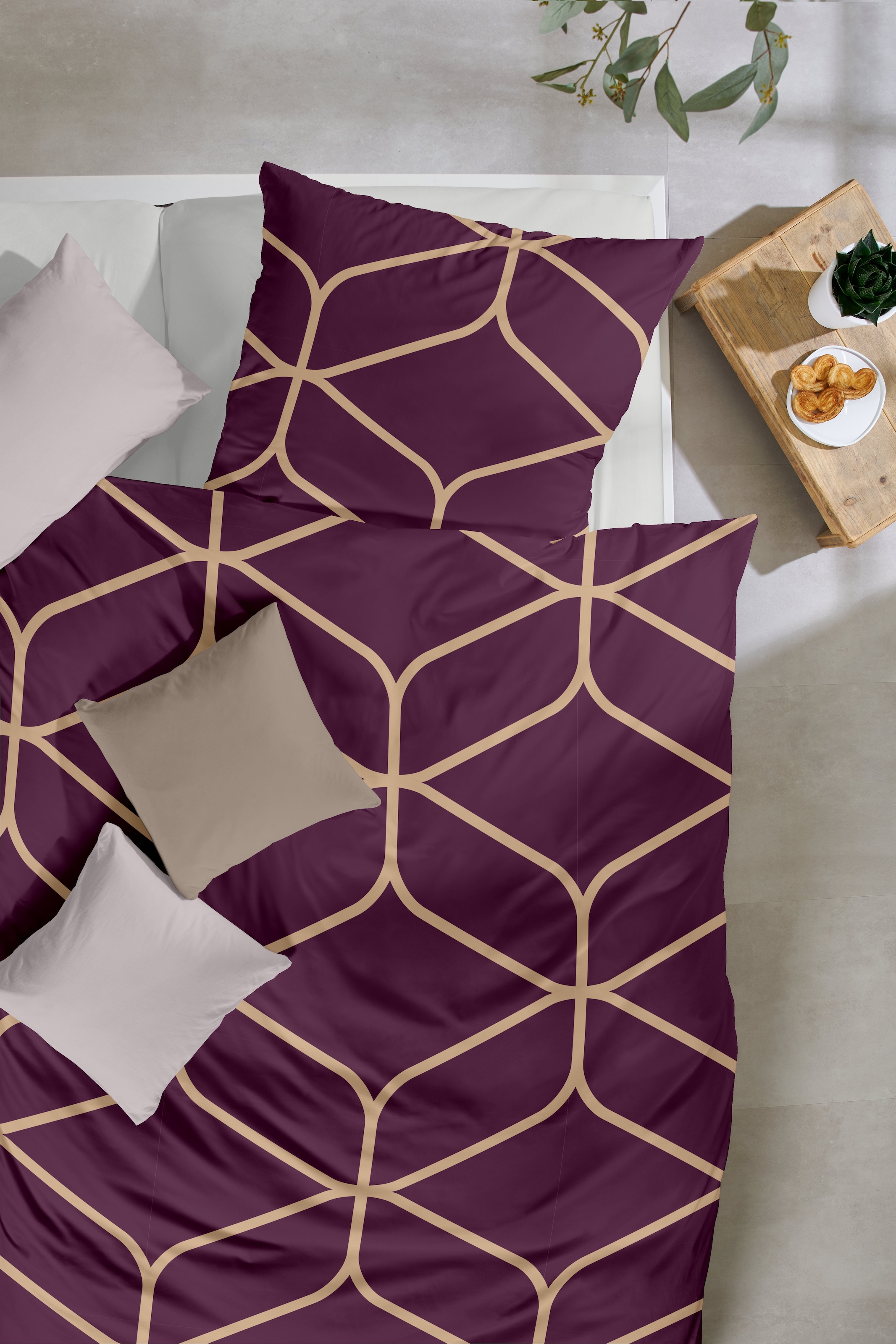 Primera Bettwäsche »Edelflanell-Bettwäsche Novel« 2 Stk. tlg. mit modernem Muster