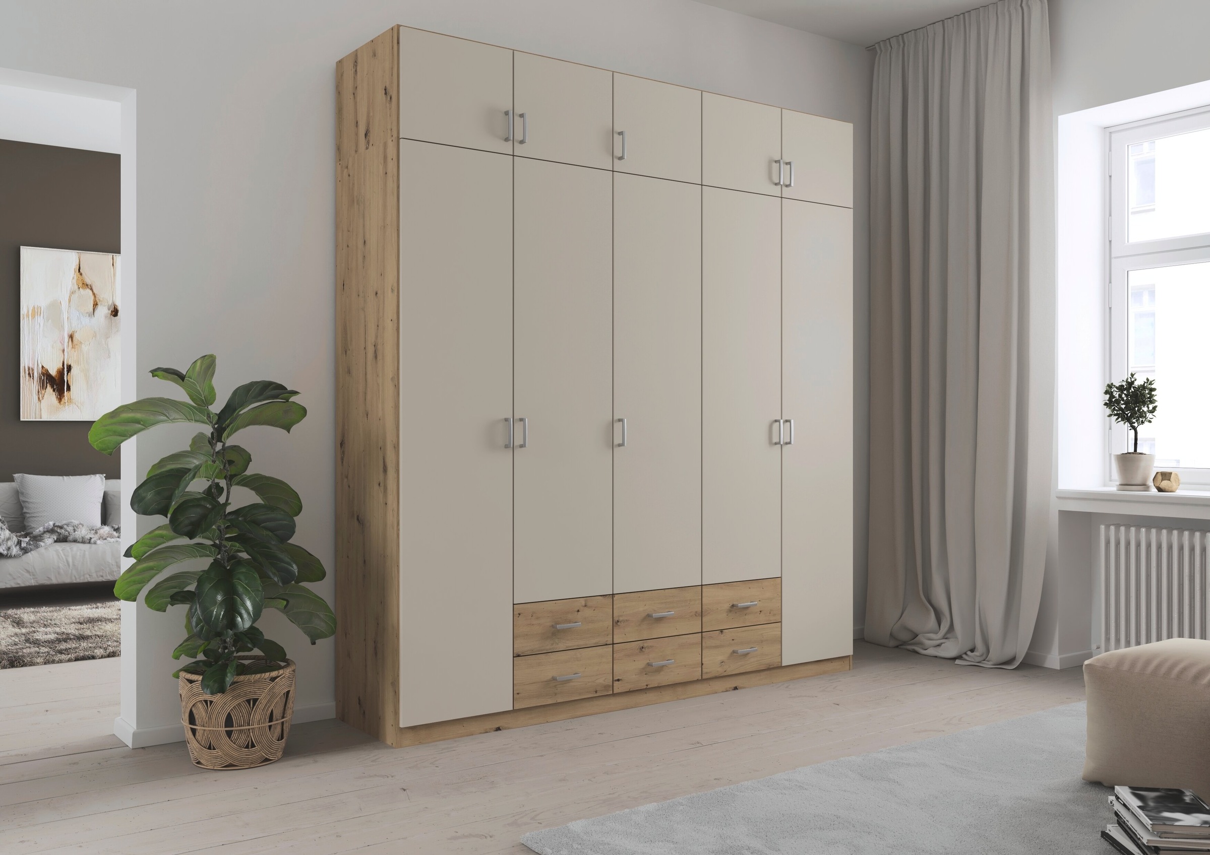 Thumbnail - rauch Kleiderschrank "Schrank Garderobe Wäscheschrank GAMMA in 4 Breiten 91-226 cm" 3 verschiedene Ausstattungen BASIC/C...