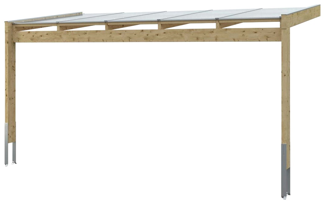 Skan Holz Terrassenüberdachung Novara 557 cm x 259 cm Schiefergrau günstig online kaufen