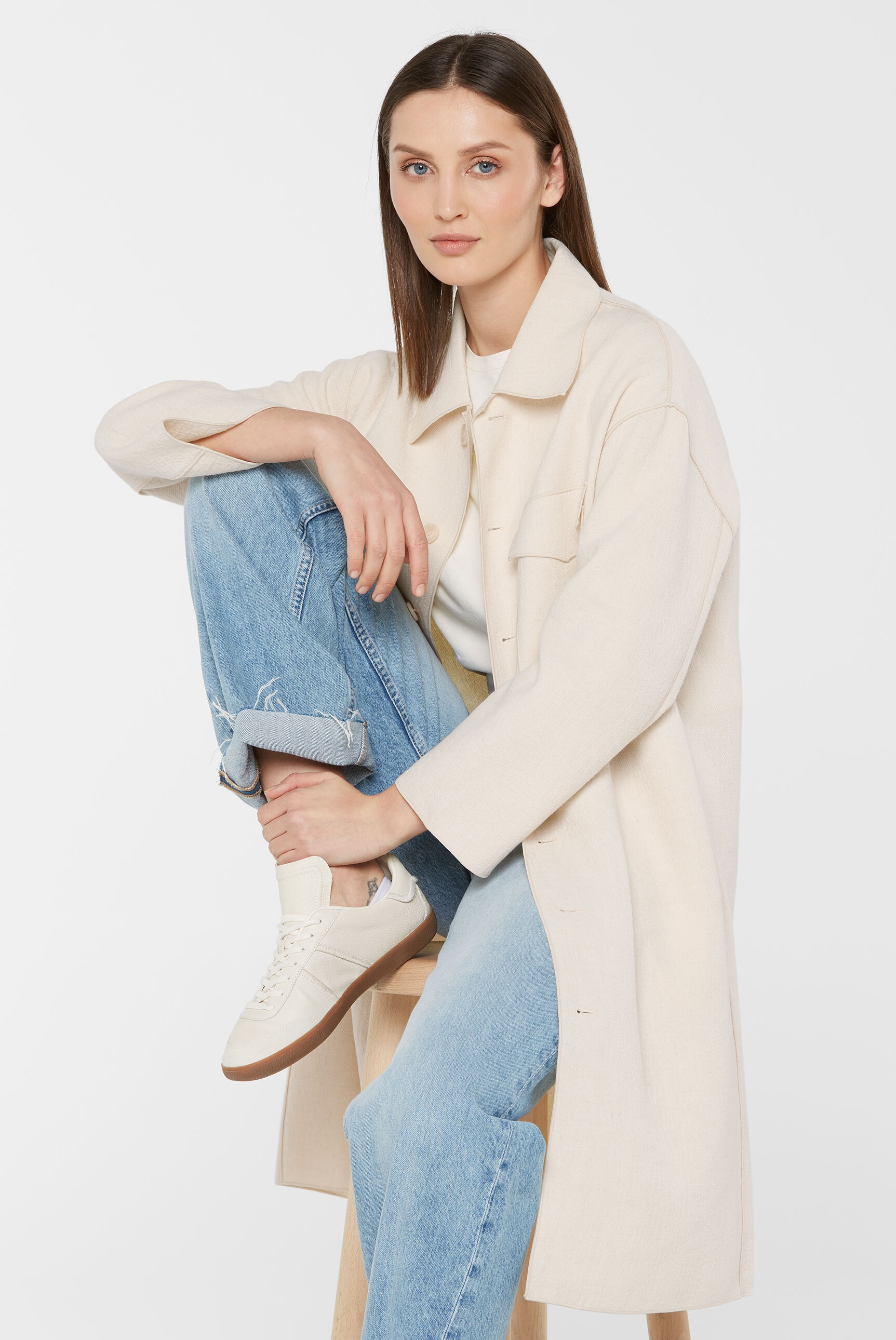 SENSES.THE LABEL Langjacke, ohne Kapuze, mit langem Gehschlitz günstig online kaufen