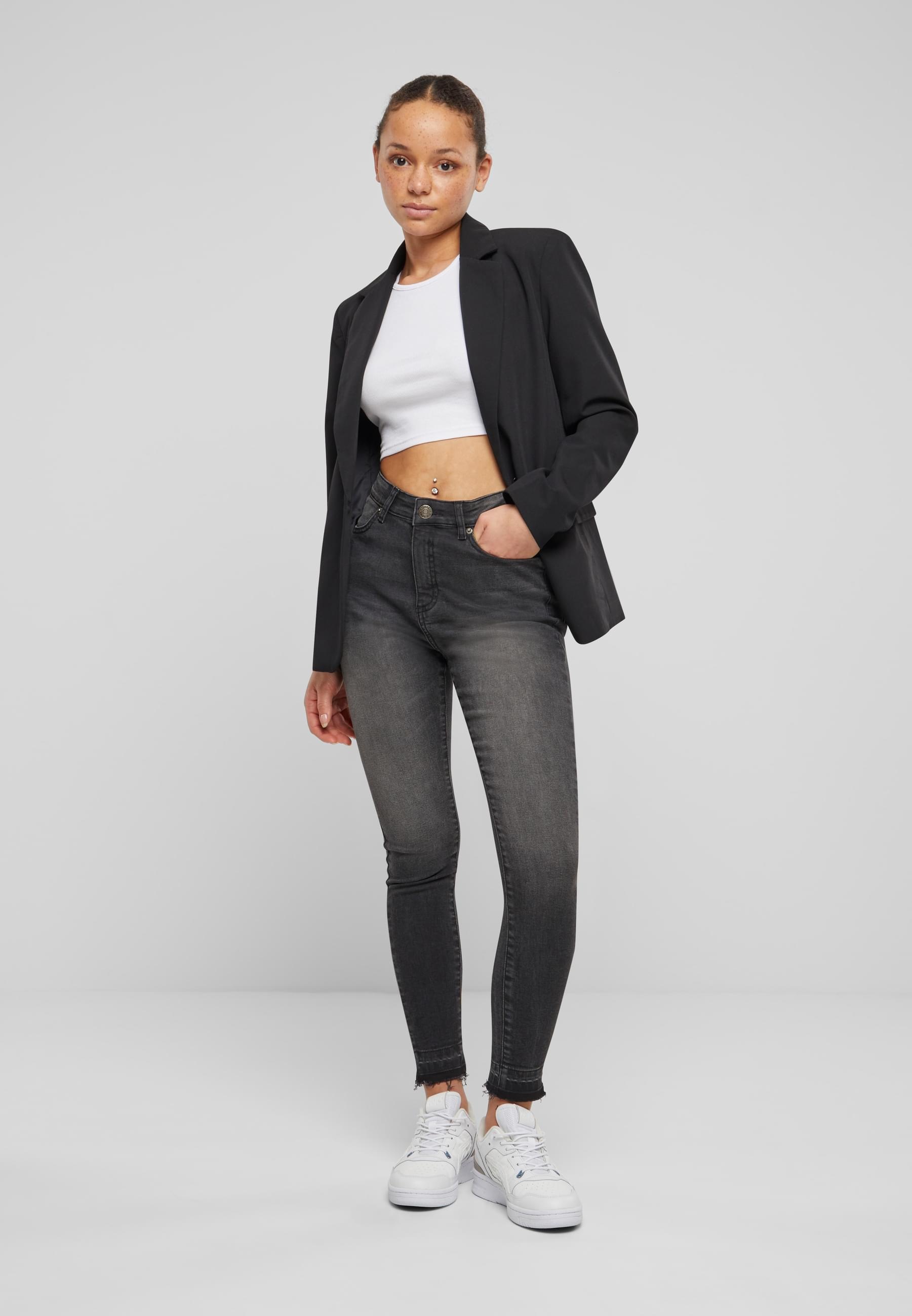URBAN CLASSICS Allwetterjacke »Urban Classics Damen Ladies Basic Blazer«, (1 St.), ohne Kapuze