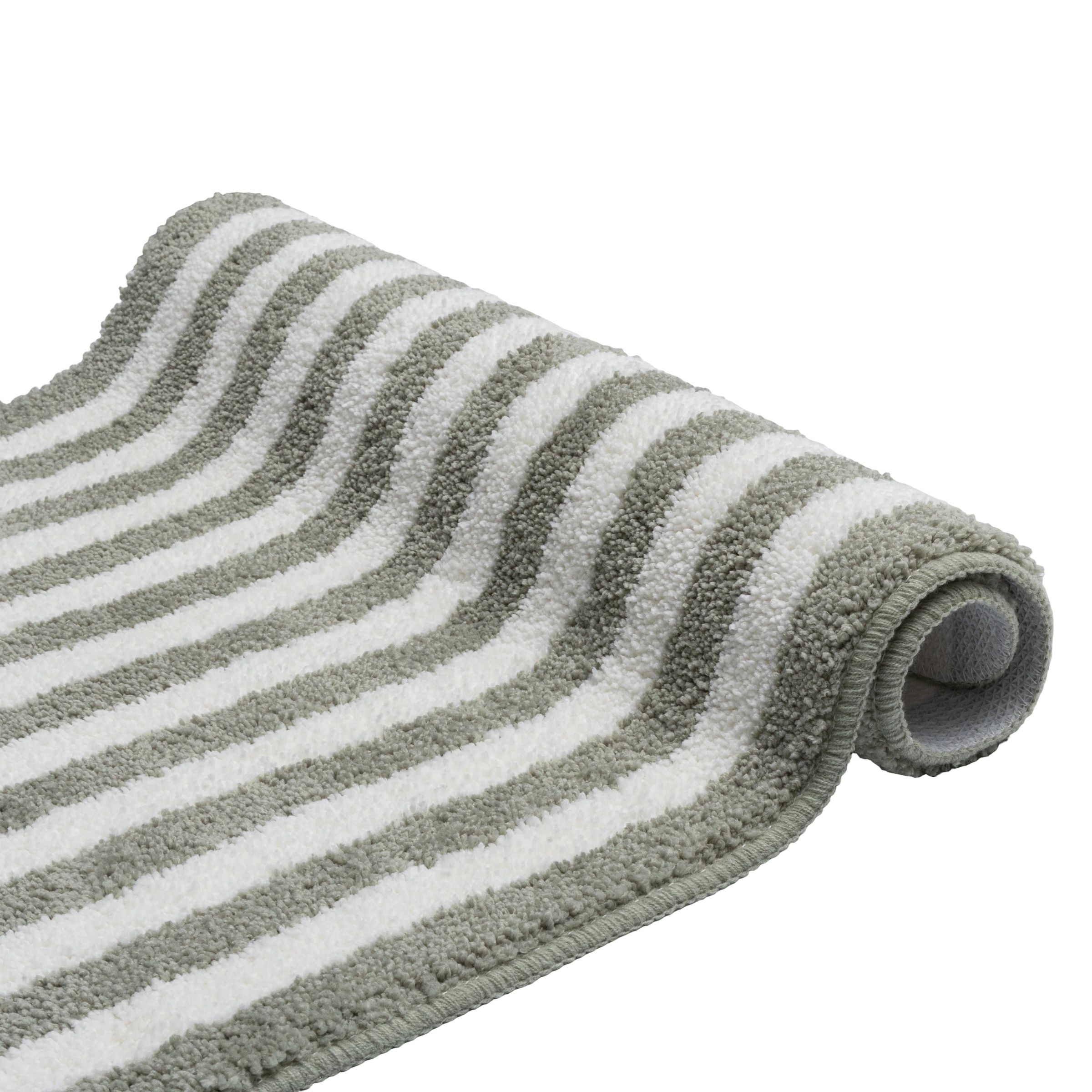 OTTO home Badematte »Streifen, Jannika, Badvorleger, Badezimmer Teppich« Höhe 12 mm rutschhemmend beschichtet fußbodenheizungsgeeignet | schnell trocknend Scandi, modern, gestreift, Badteppich, Badematten
