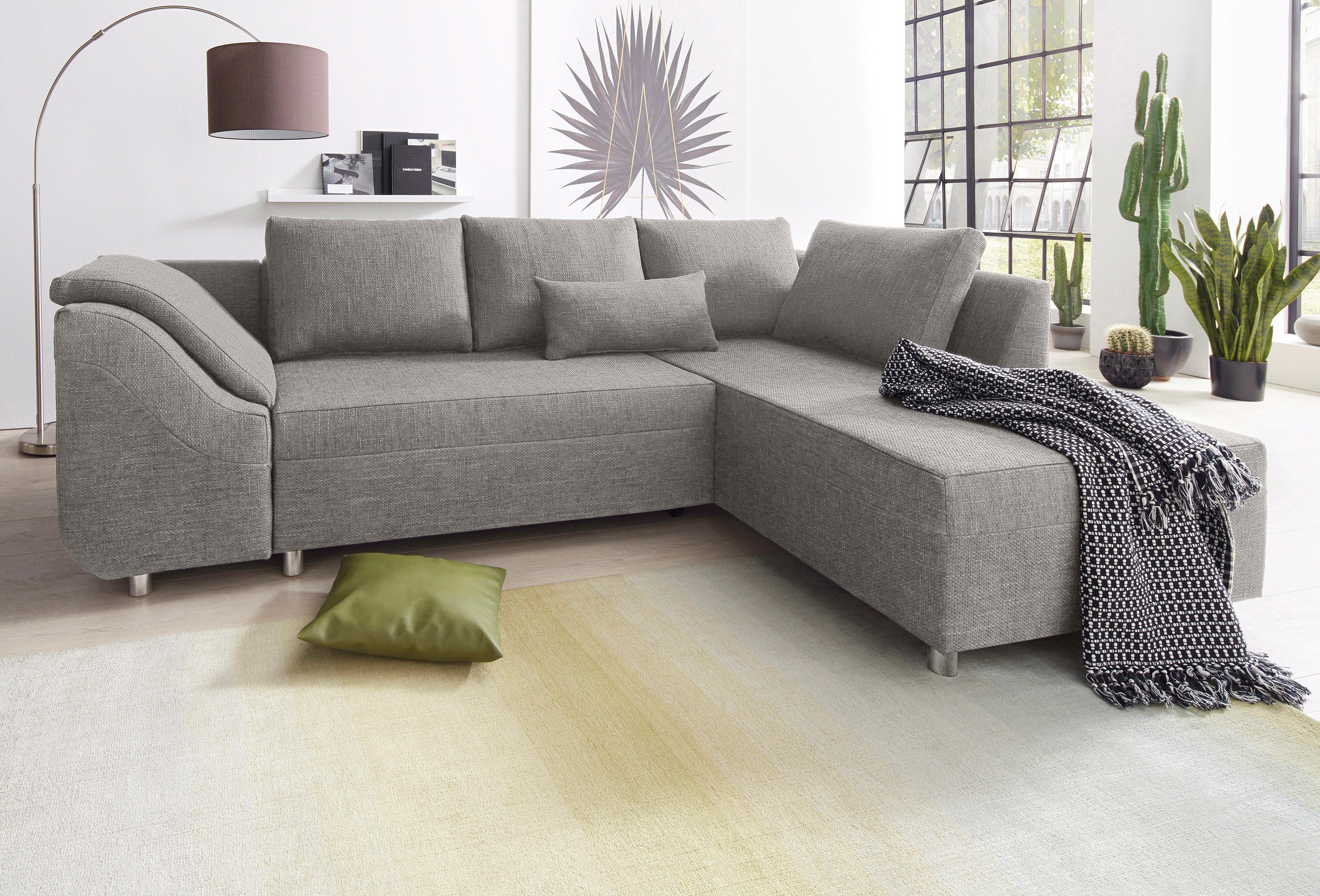 COLLECTION AB Ecksofa "Sally L-Form, B: 256 cm" 1 Zierkissen, optional Schlaffunktion & Bettkasten
