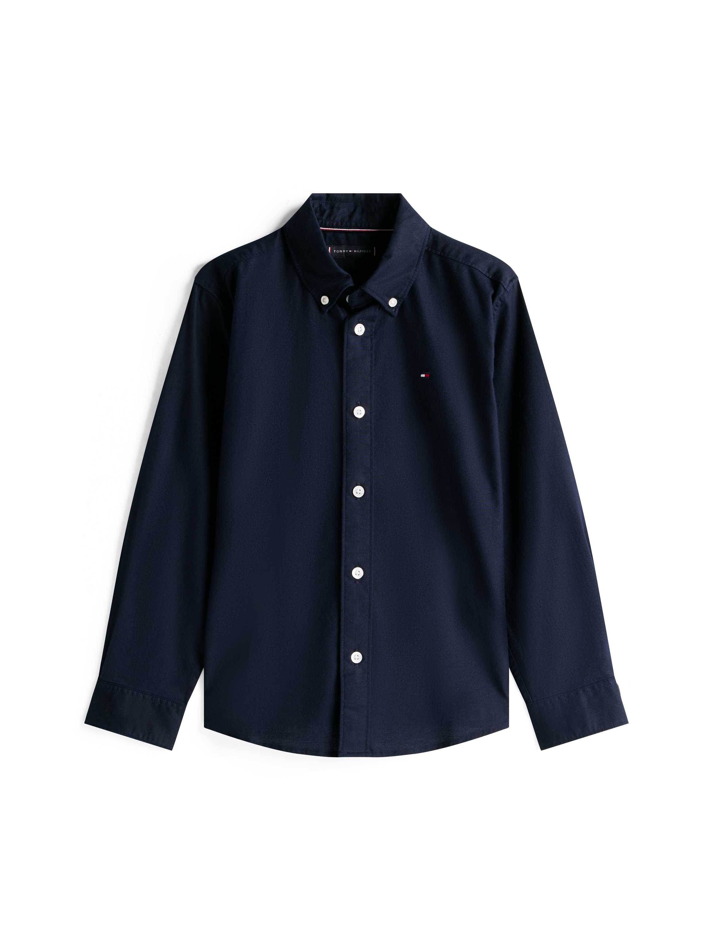 Tommy Hilfiger Langarmhemd Kinder bis 16 Jahre mit Button-Down-Kragen