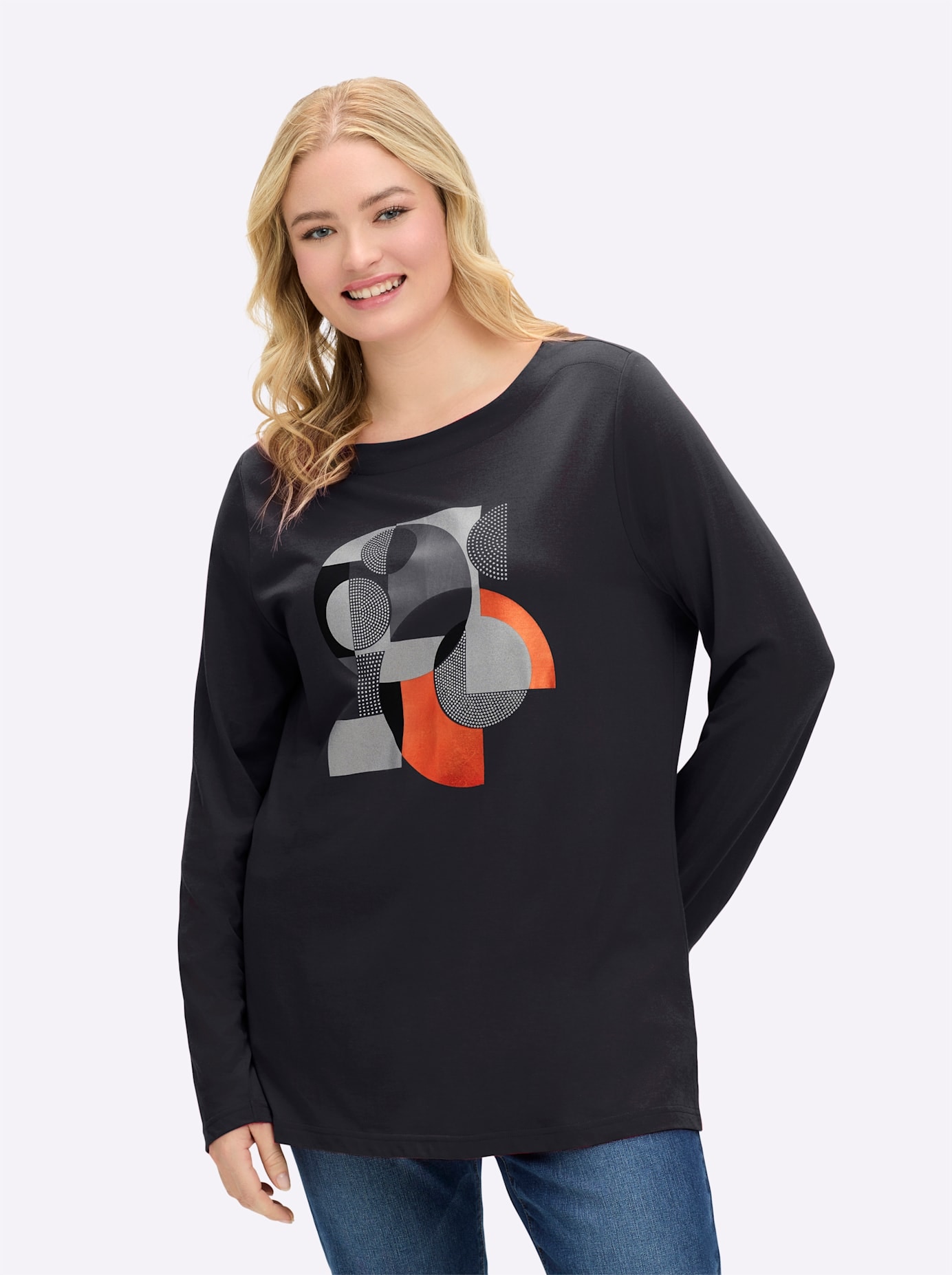 Sheego Langarmshirt "Langarm-Shirt" 1 Stk. tlg. günstig online kaufen