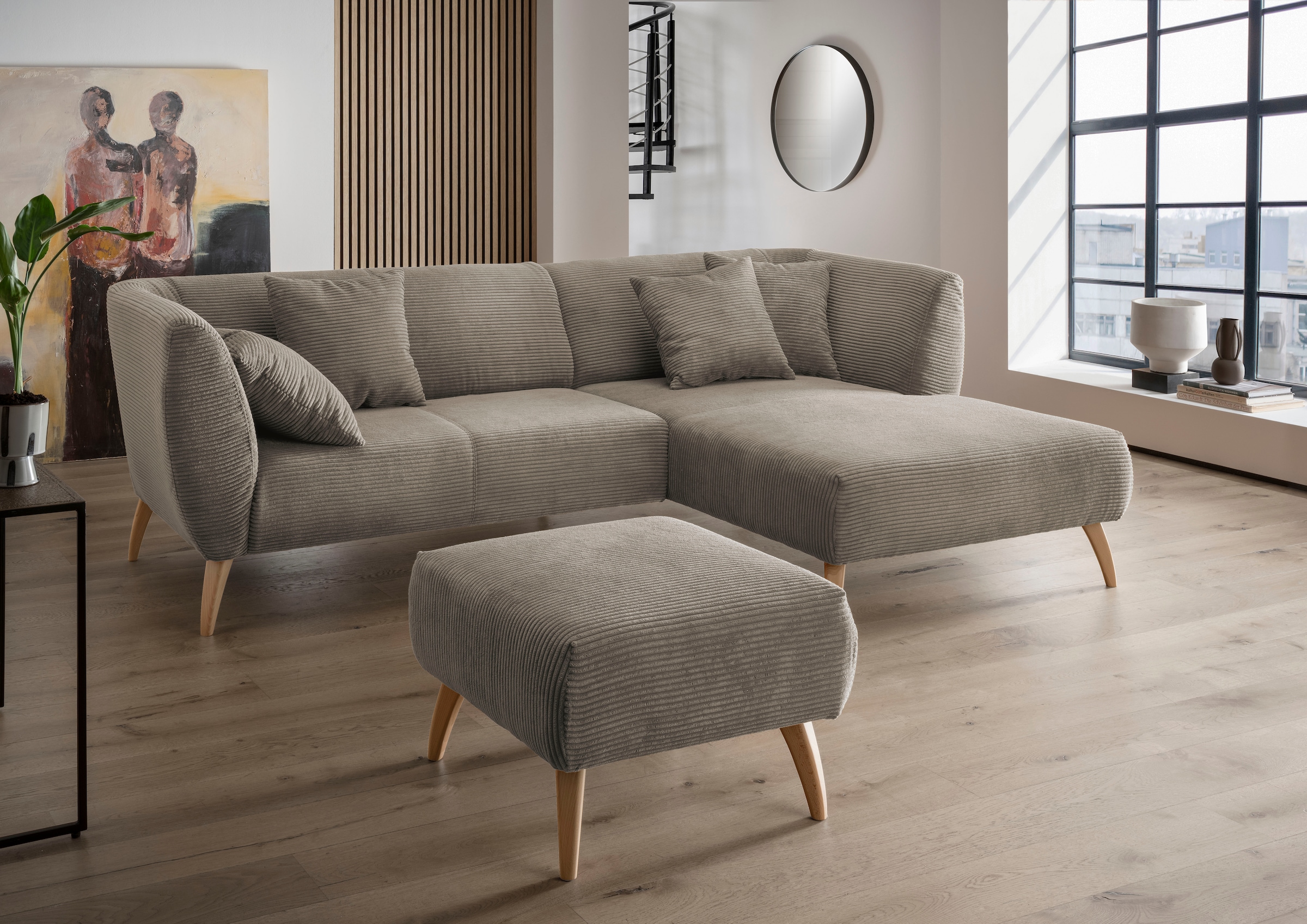 INOSIGN Ecksofa "Colori Polstermöbel mit zeitlos eleganter Rückenführung. L günstig online kaufen