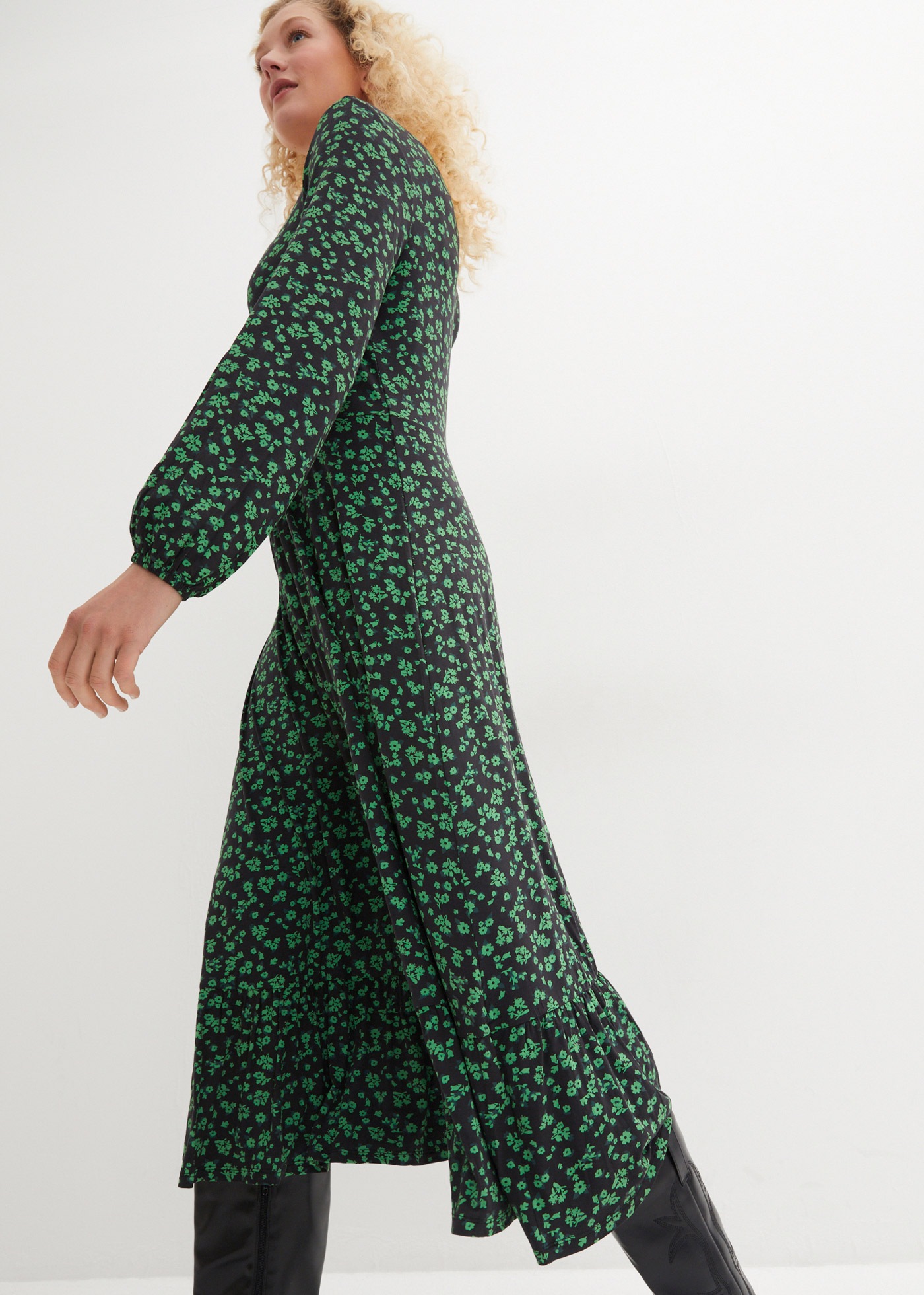 bonprix Jerseykleid "Jerseykleid aus fließendem Viskose-Mix" Jerseykleid au günstig online kaufen