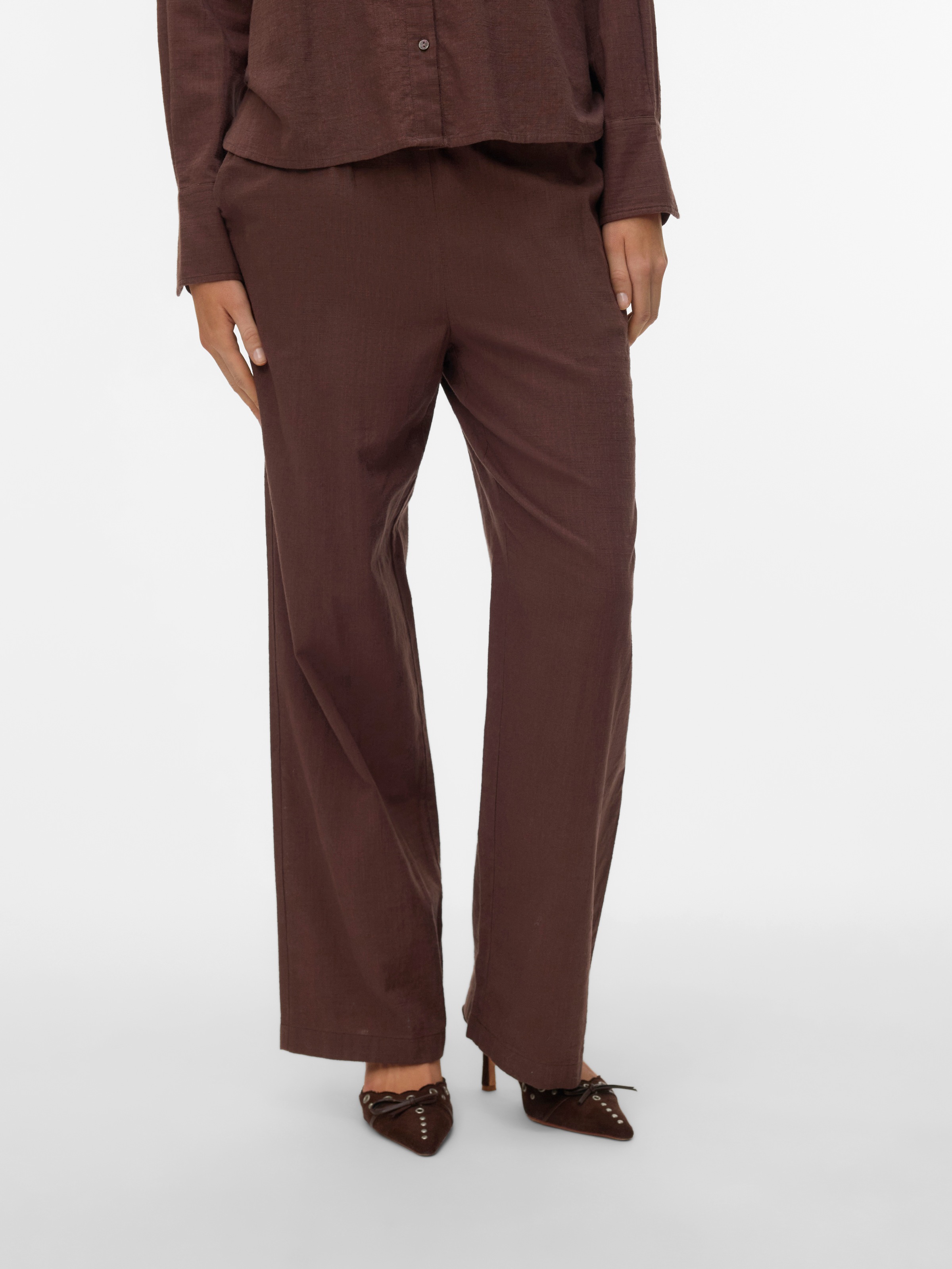 Vero Moda Schlupfhose "VMCAIA MW WIDE PANT WVN NOOS" Baumwollmischung, over günstig online kaufen