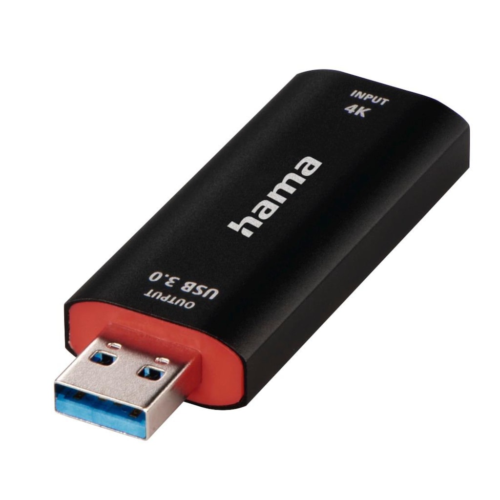 Hama Video-Adapter »Video-Aufnahme-Stick, USB-Stecker - HDMI™-Buchse, 4K Video-Converter«, USB Typ A zu HDMI