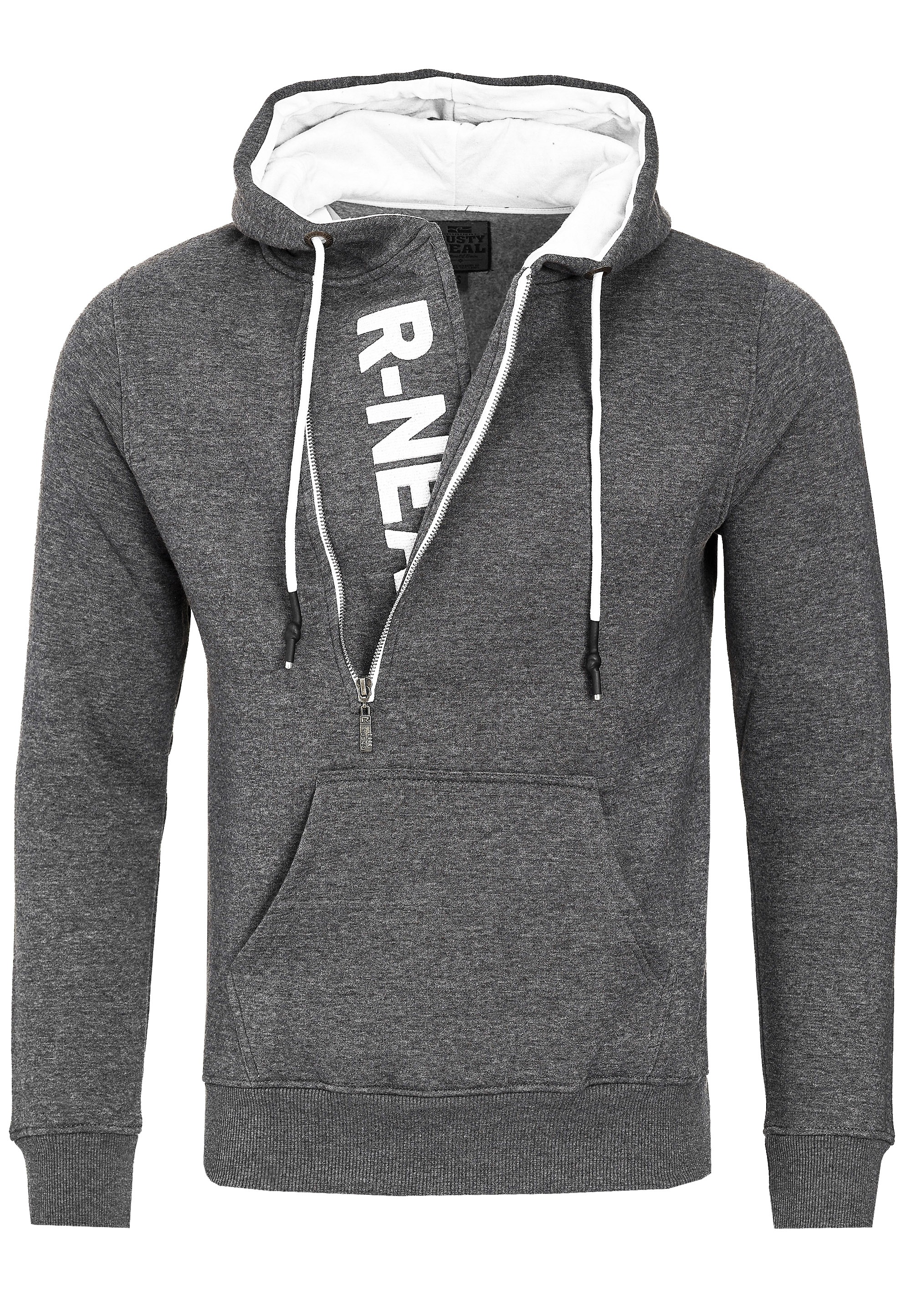Rusty Neal Kapuzensweatshirt, mit seitlichem Reißverschluss
