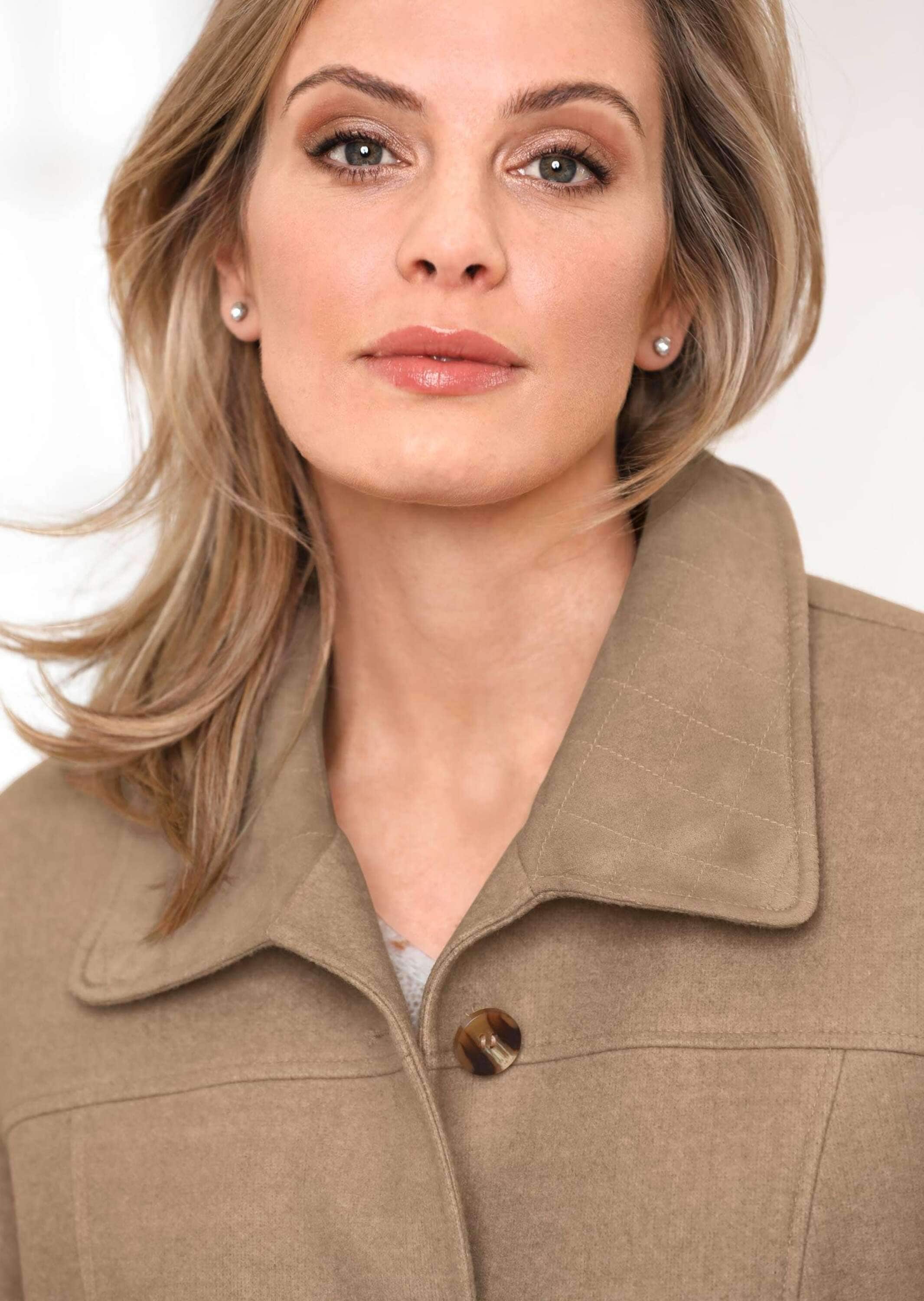 GOLDNER Kurzjacke »Jacke in Velourslederoptik«