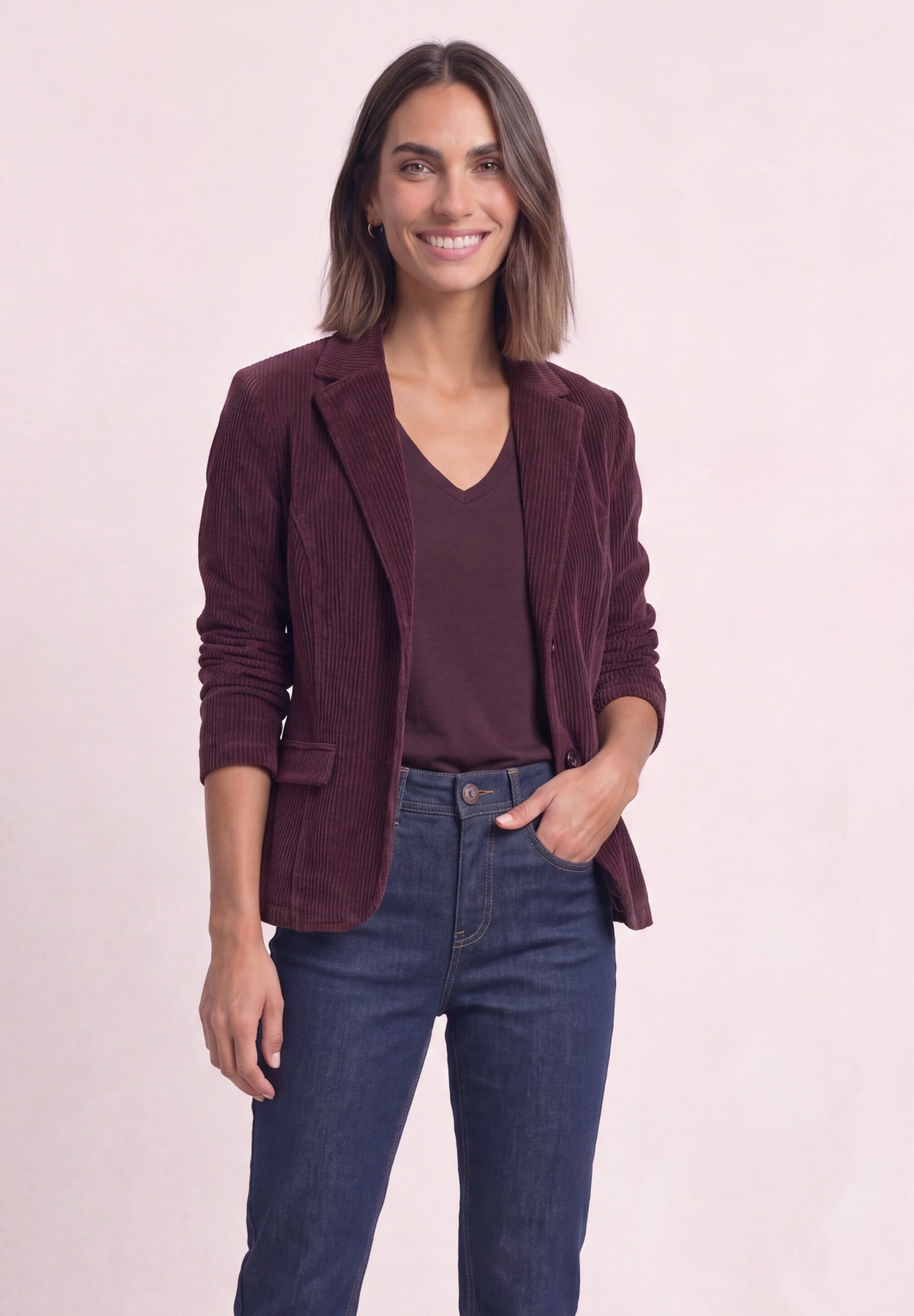 STREET ONE Kurzblazer in Cord-Optik