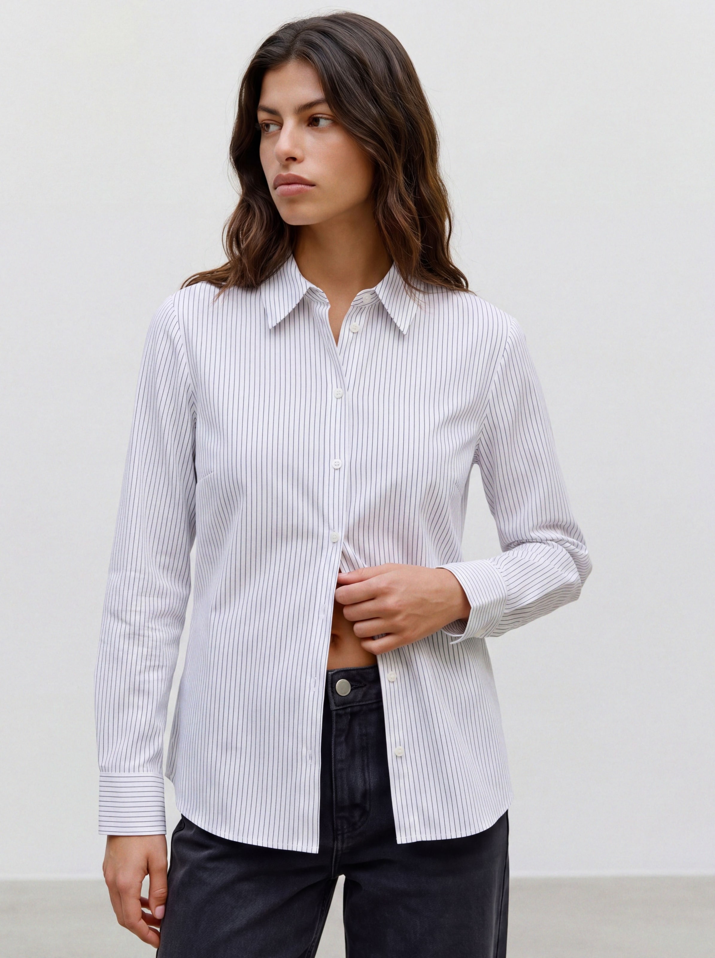 Vero Moda Langarmbluse "VMSOPHIE LS SHIRT WVN NOOS" Baumwollmischung, regular fit