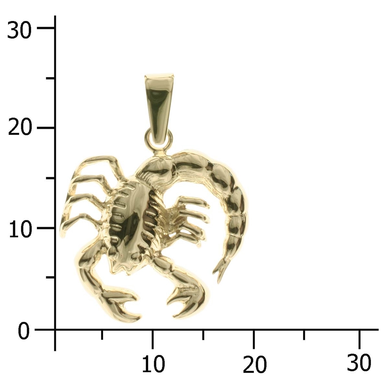 OSTSEE-SCHMUCK Kettenanhänger »- Tierkreiszeichen Skorpion - Gold 333/000 -,«