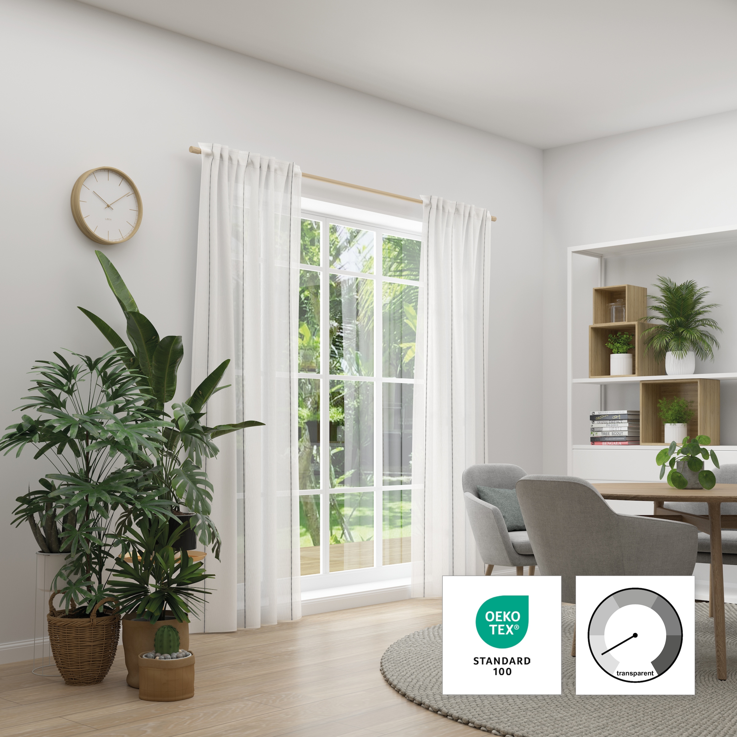 Neutex for you Vorhang "RASA" Multifunktionsband 1 Stk. tlg. Feiner Längsst günstig online kaufen