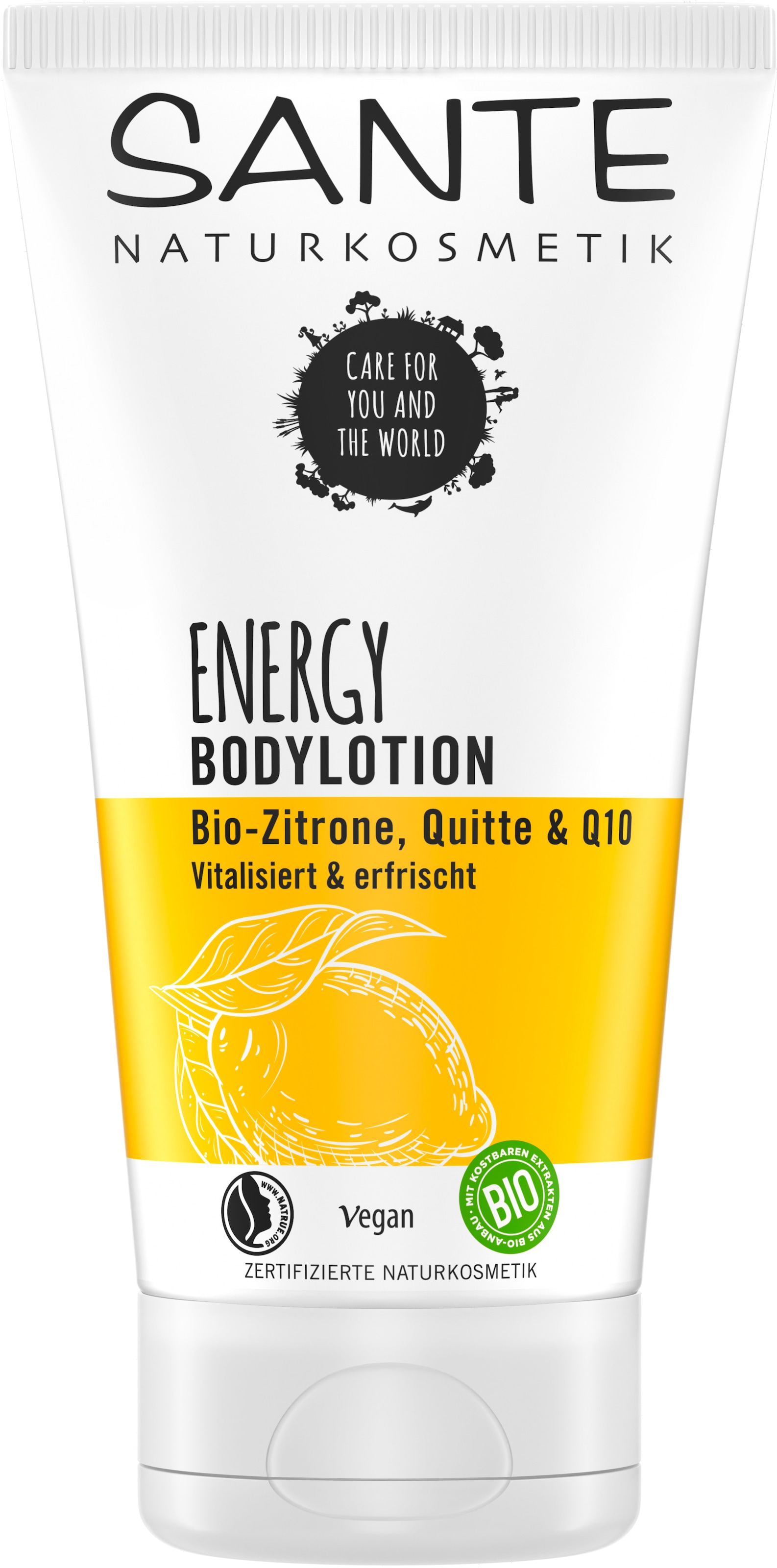 SANTE Bodylotion »Energy Bodylotion Bio-Zitrone, Quitte & Q10« Bodylotion, für die tägliche Körperpflege, feuchtigkeitsspendend
