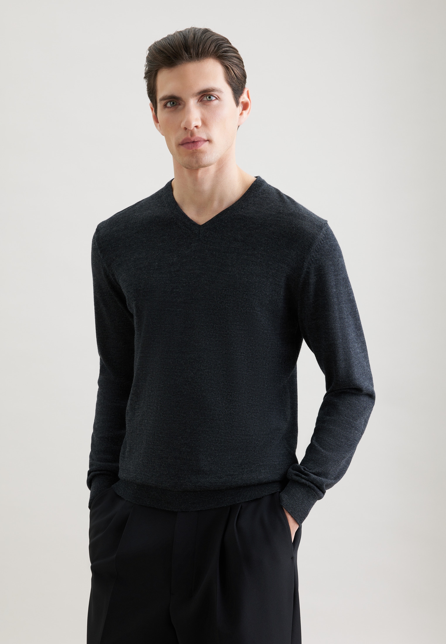 seidensticker "Schwarze Rose" 1/1 V-Neck Uni