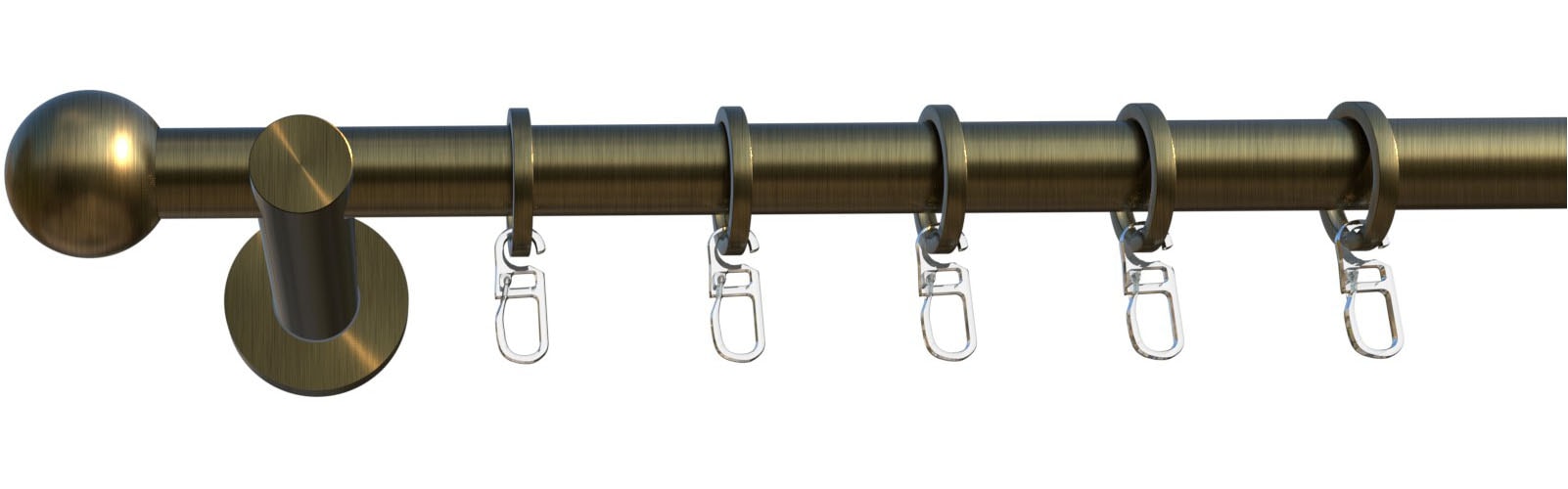 Gardinenstange INDEKO, L:300cm, gold, Gardinenstangen, "Colombes", Komplett-Set inkl. Ringen und Montagematerial