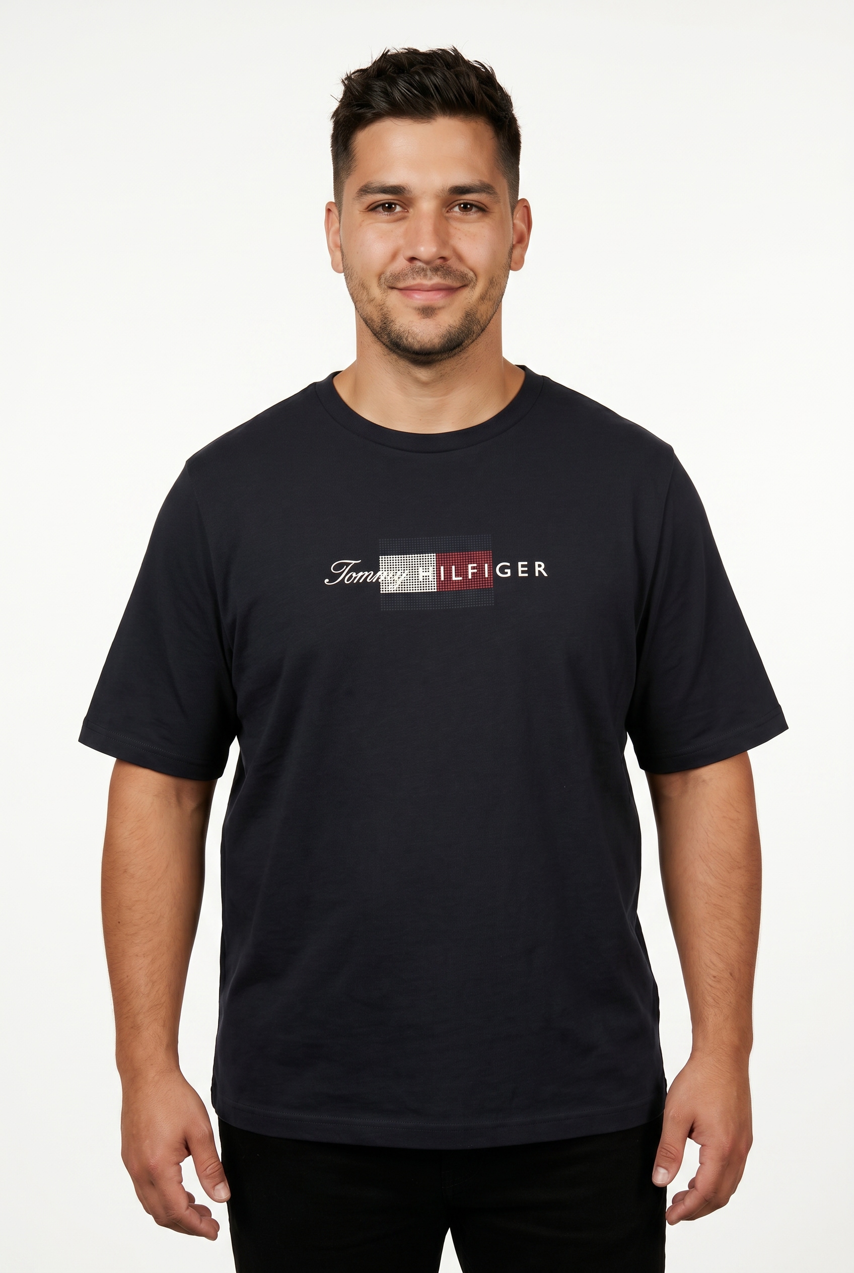 Tommy Hilfiger Big & Tall T-Shirt aus Jersey mit Flag-Grafik, Große Größen