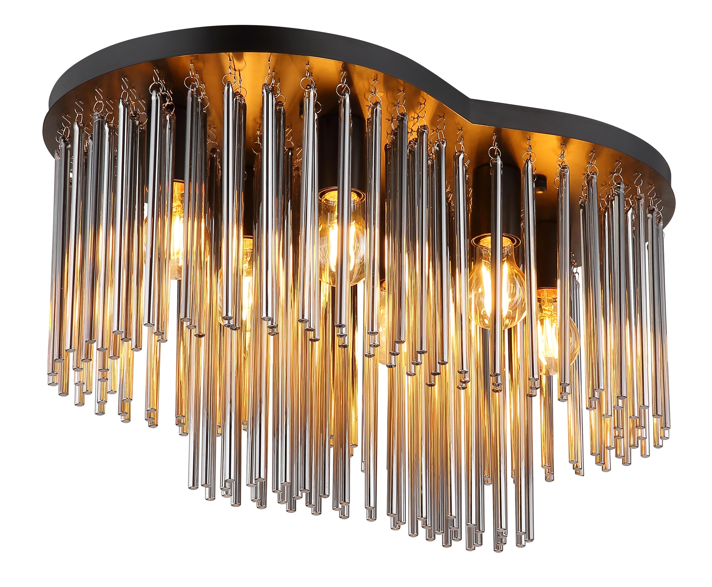 GLOBO LIGHTING Deckenleuchte »GORLEY« E27 1 Stk. Deckenleuchte für Wohn- & Esszimmer Rauchglas