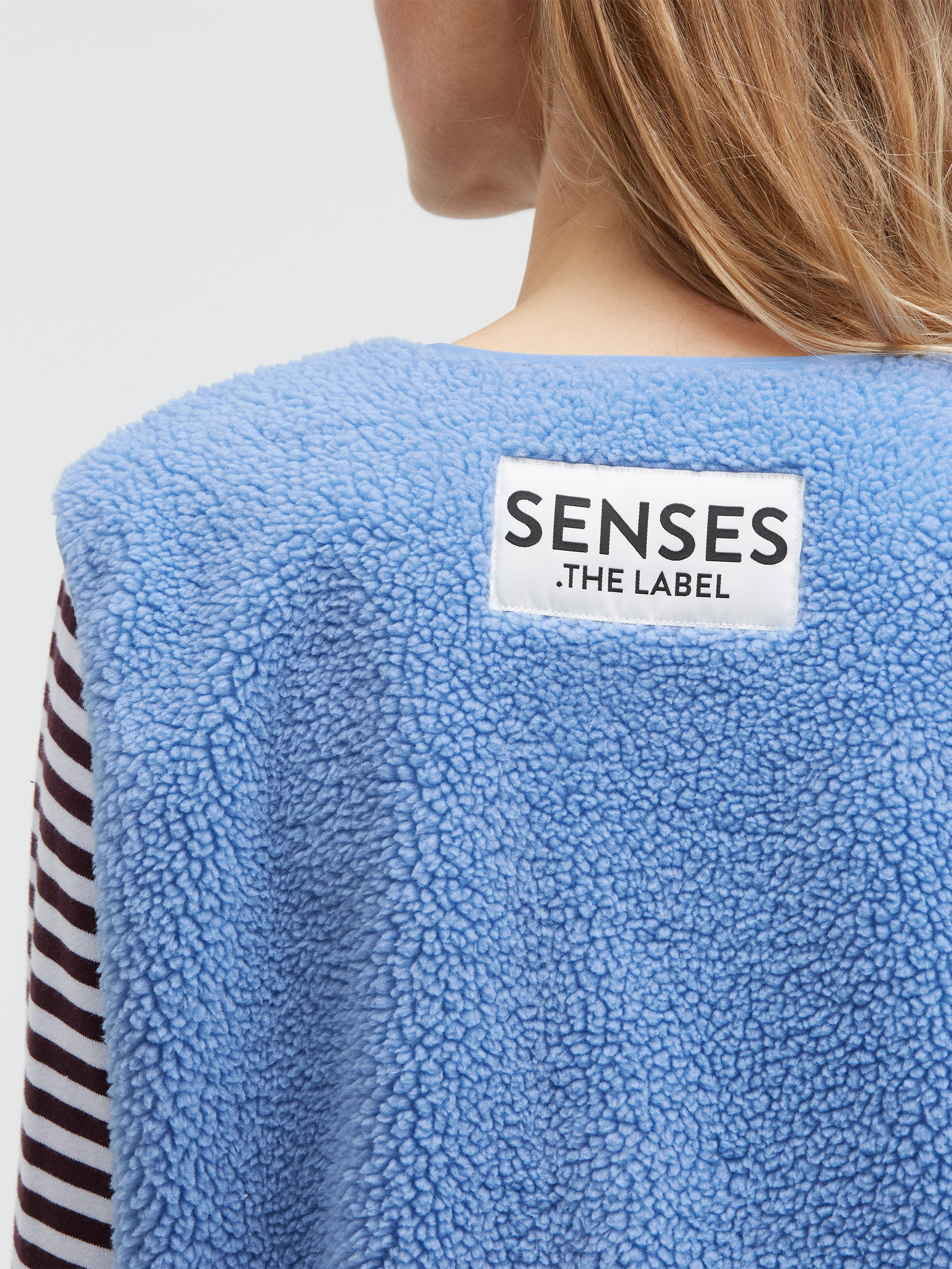 SENSES.THE LABEL Fleeceweste mit Druckknopfleiste